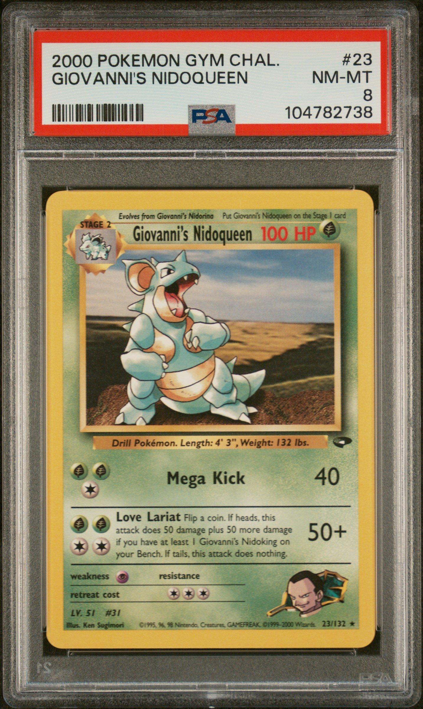 2000 Pokemon Gym Challenge 23 Giovanni's Nidoqueen PSA
