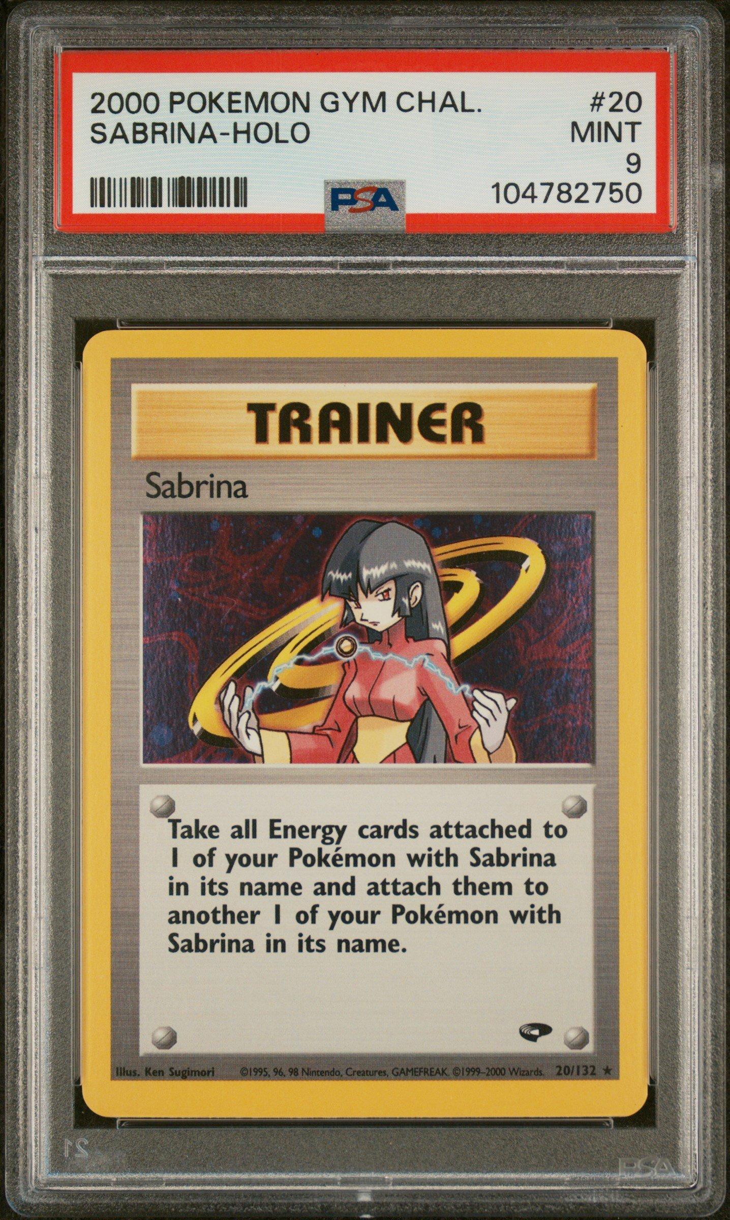 2000 Pokemon Gym Challenge 20 Sabrina-holo PSA