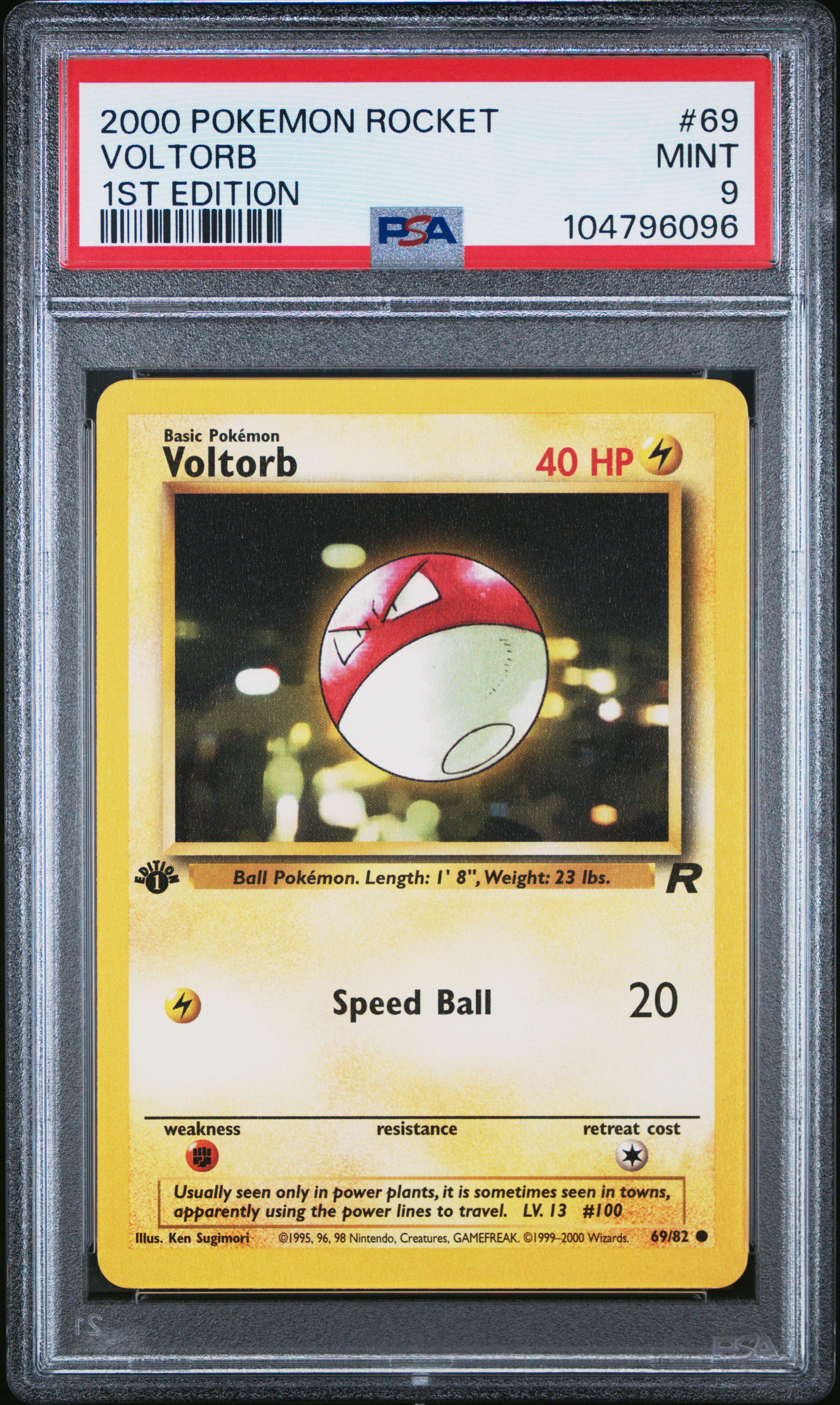 2000 Pokemon Rocket 69 Voltorb 1st Edition PSA