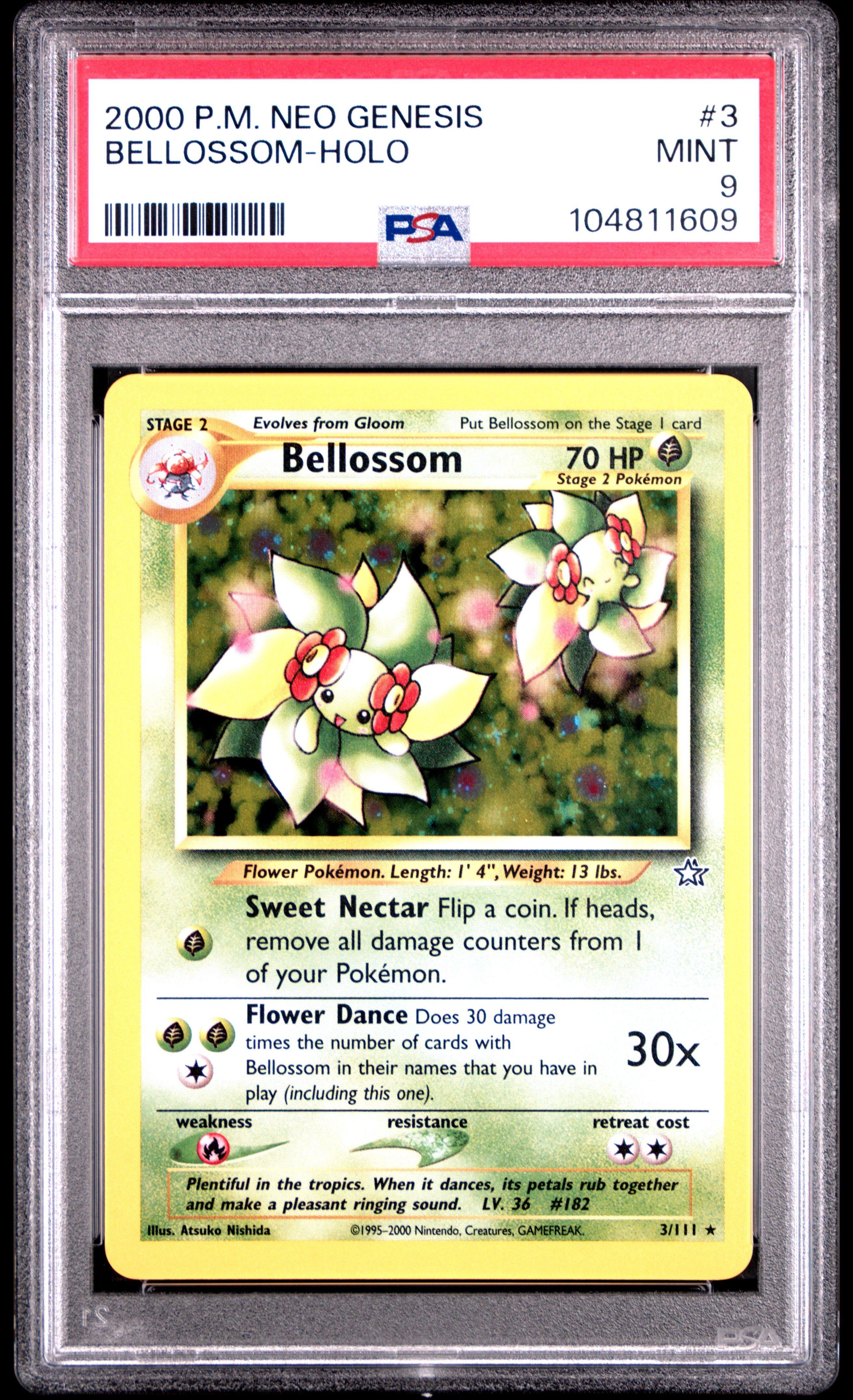 2000 Pokemon Neo Genesis 3 Bellossom-holo PSA