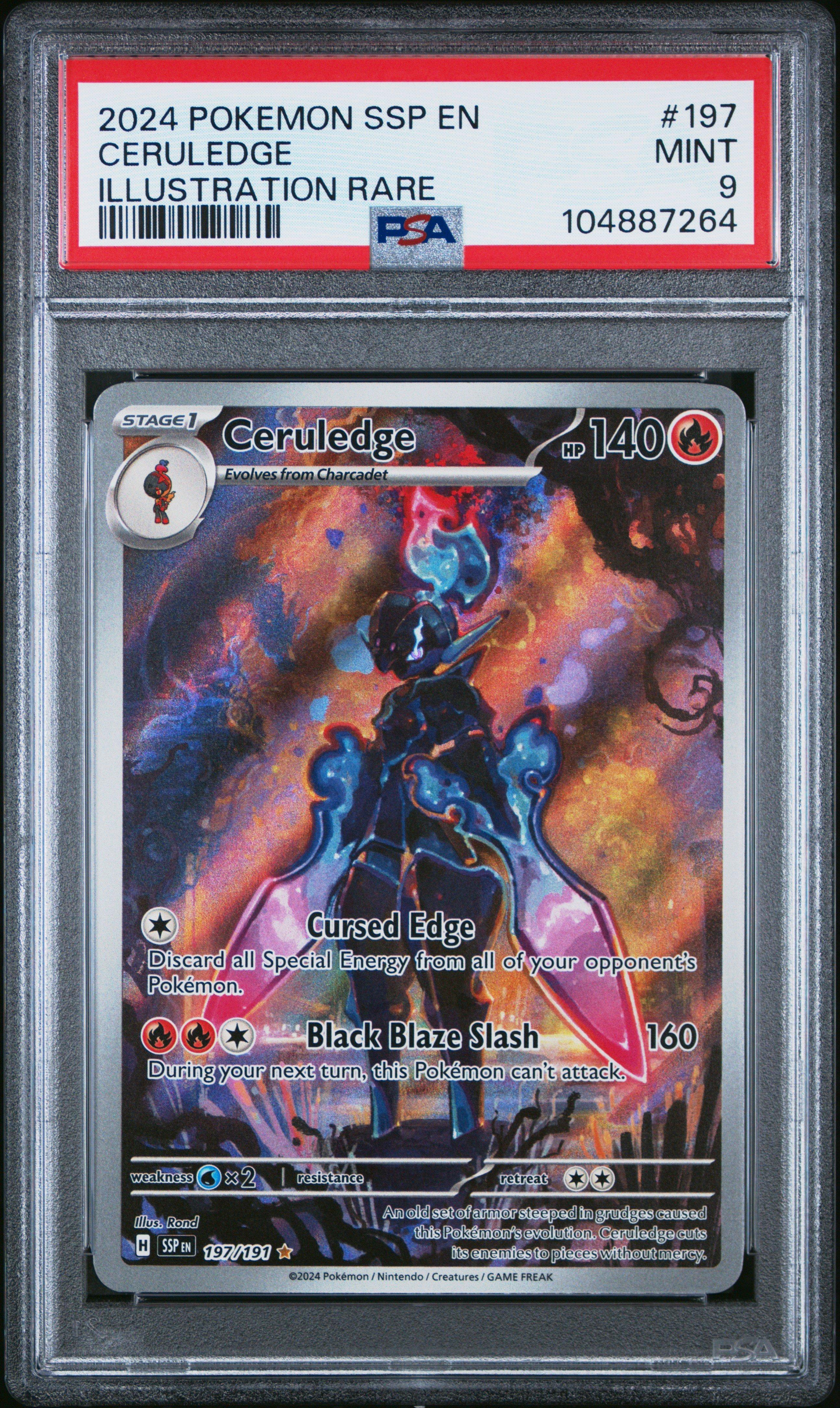 Soul Exchange & Card Destruction PSA鑑定 PSA 10 Ceruledge ex SAR 203/187 Terastal Festival sv8a Pokemon