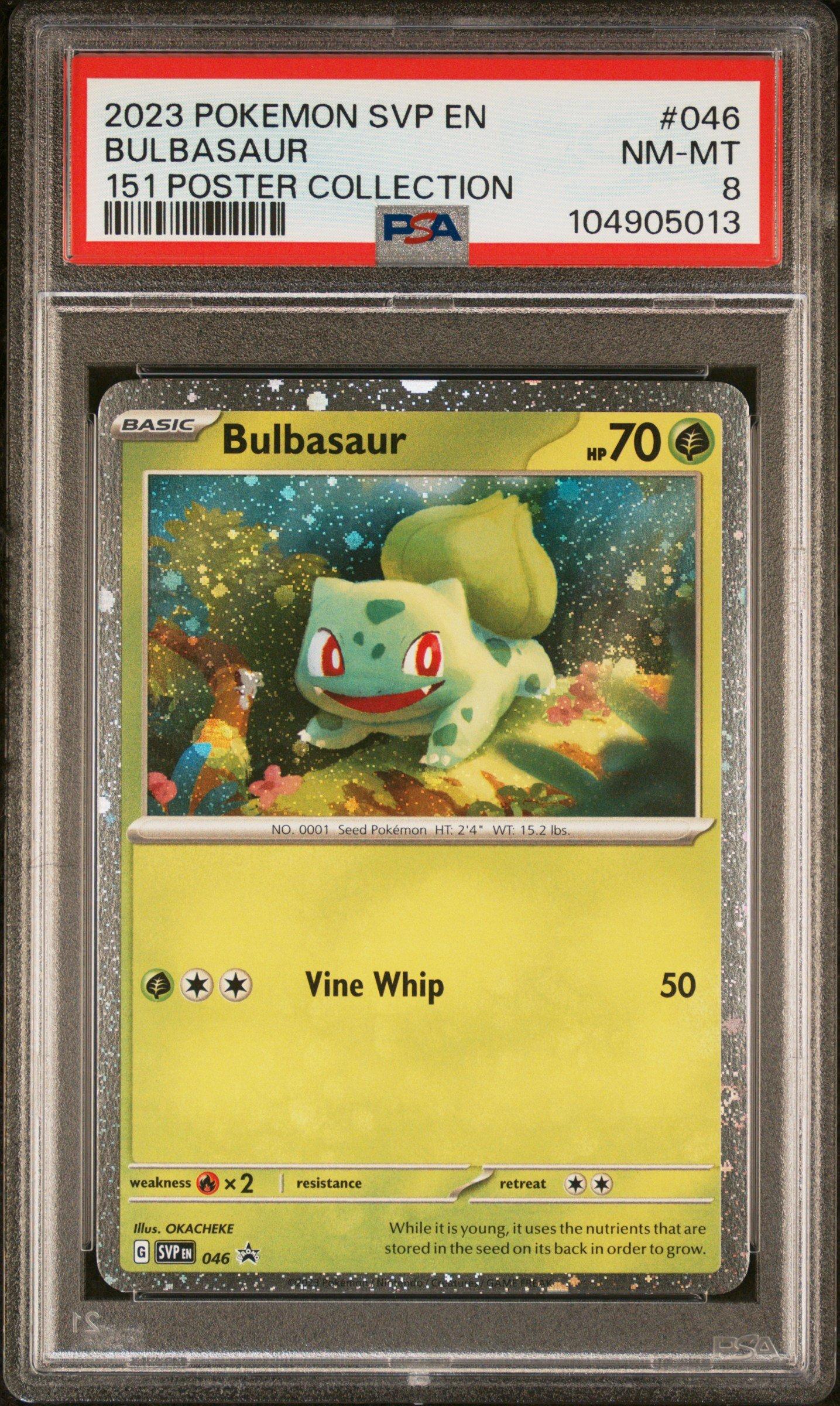 2023 Pokemon Svp En-sv Black Star Promo 046 Bulbasaur 151 Poster Collection PSA