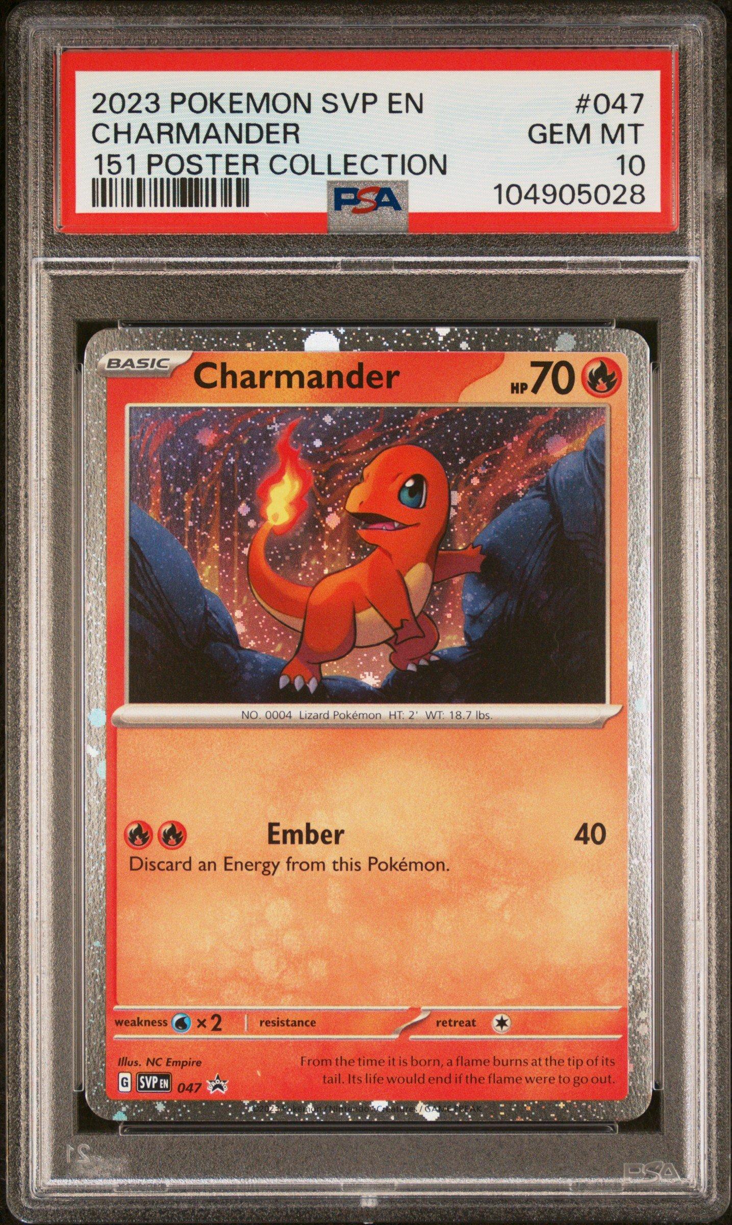 2023 Pokemon Svp En-sv Black Star Promo 047 Charmander 151 Poster Collection PSA