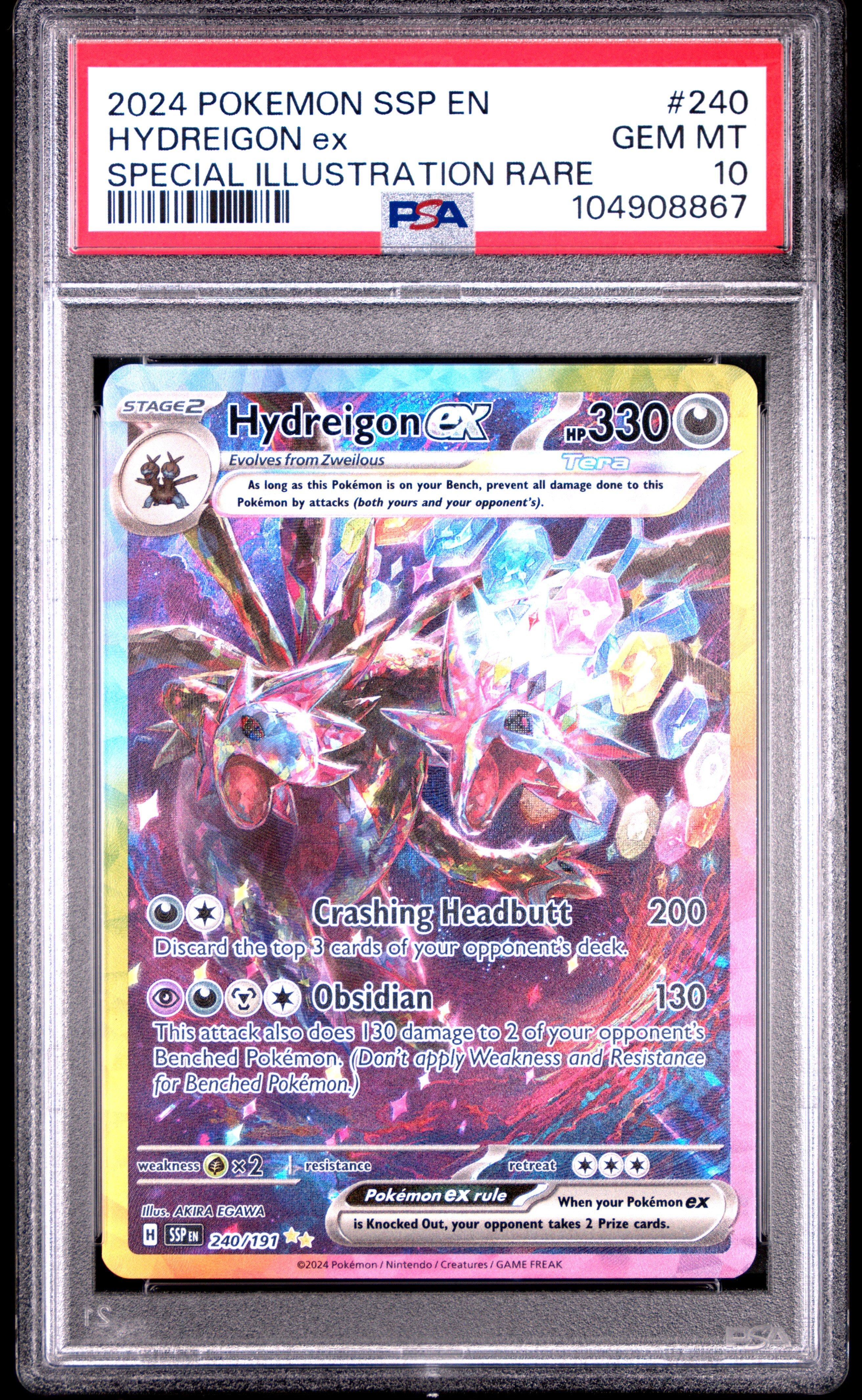 サザンドラ　PSA10　2024 ポケカ HYDREIGON #133 SAR 2024 Pokemon Ssp En-surging Sparks 240 Hydreigon Ex Special