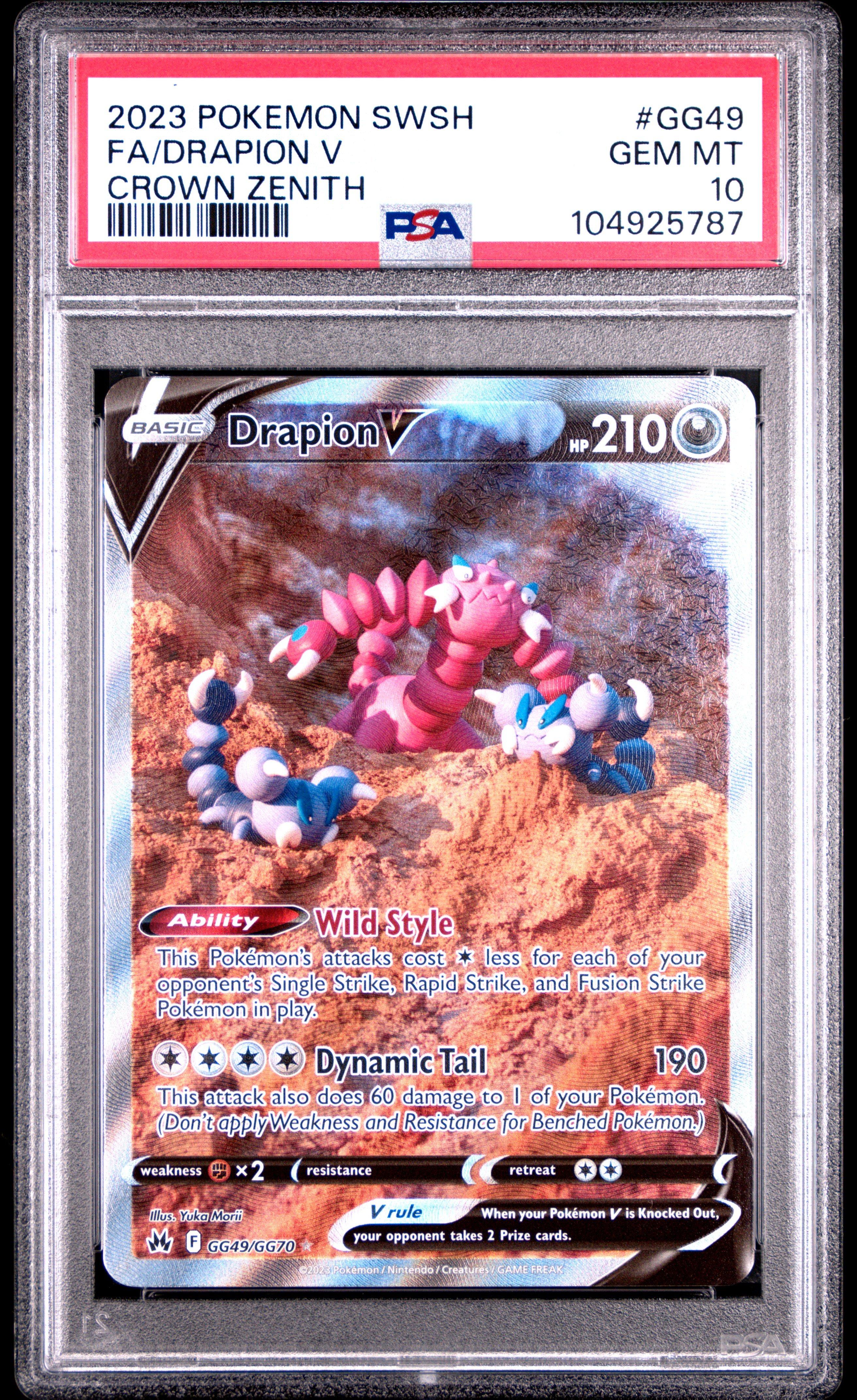 2023 Pokemon Sword And Shield Crown Zenith Gg49 Full Art/drapion V