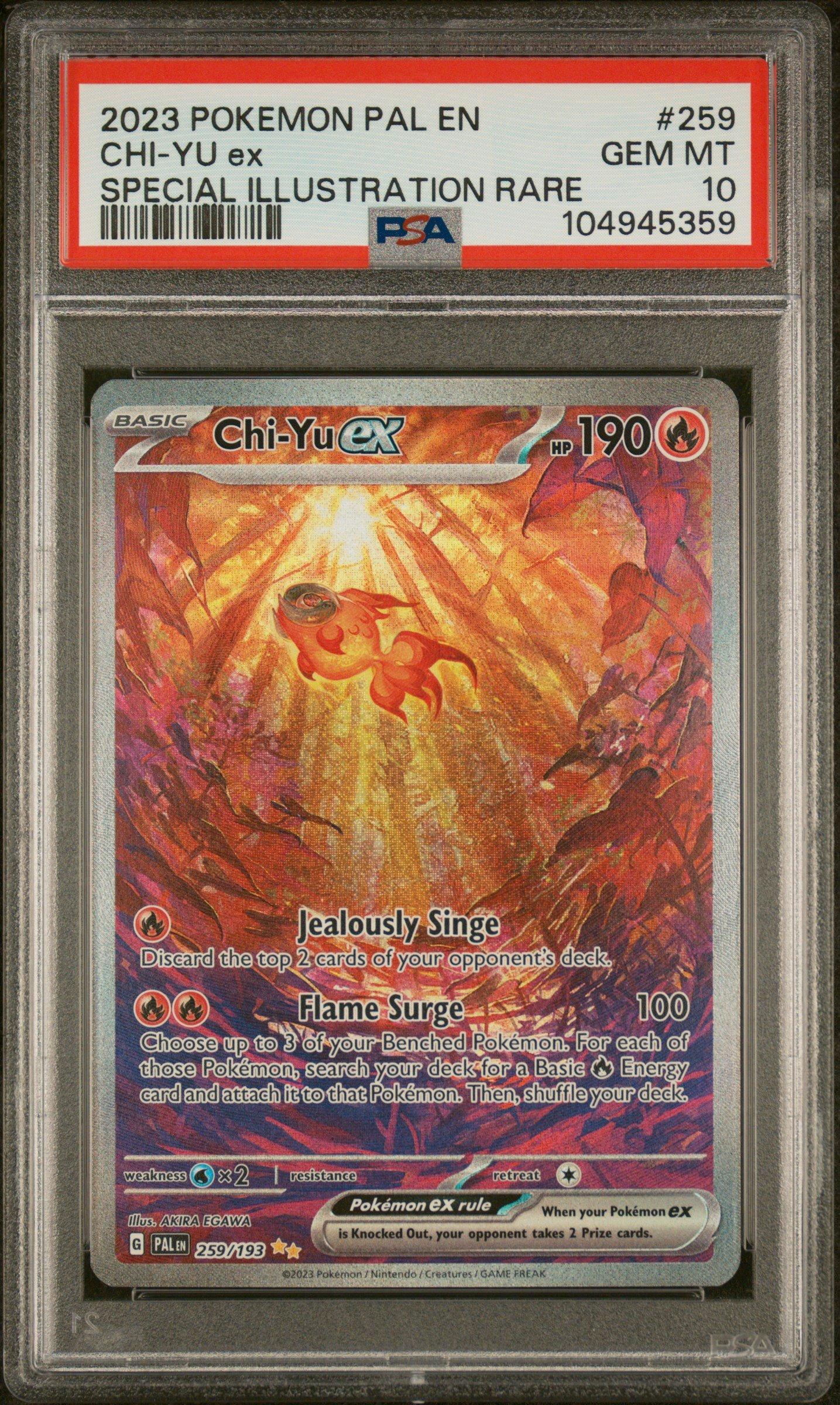 2023 Pokemon Pal En-paldea Evolved 259 Chi-yu Ex Special Illustration Rare PSA