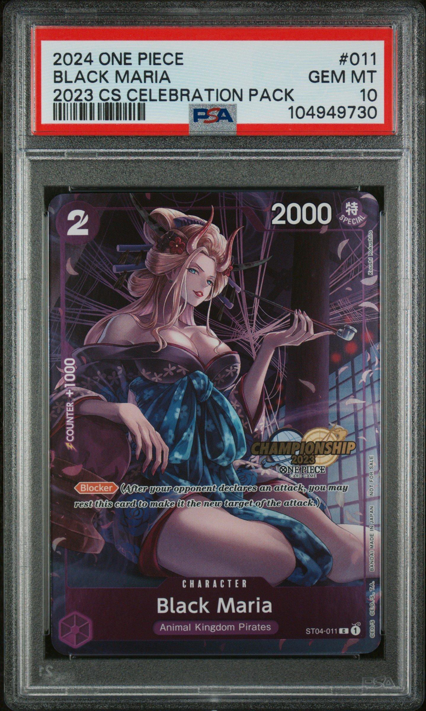 2024 One Piece Championship 2023 Celebration Pack 011 Black Maria PSA 10