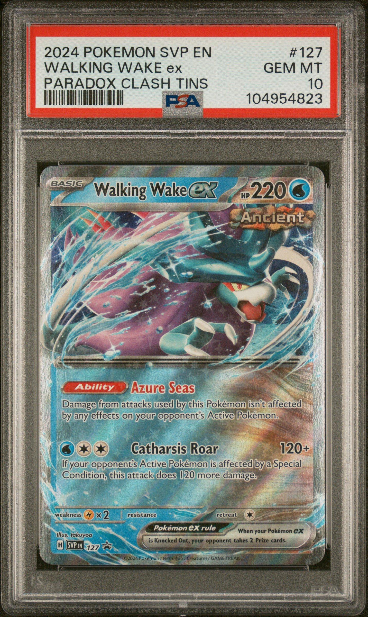 pokemon center stamped cards Iron Thorns Pokemon Center Stamp SVP098 PSA 9  TBC Games