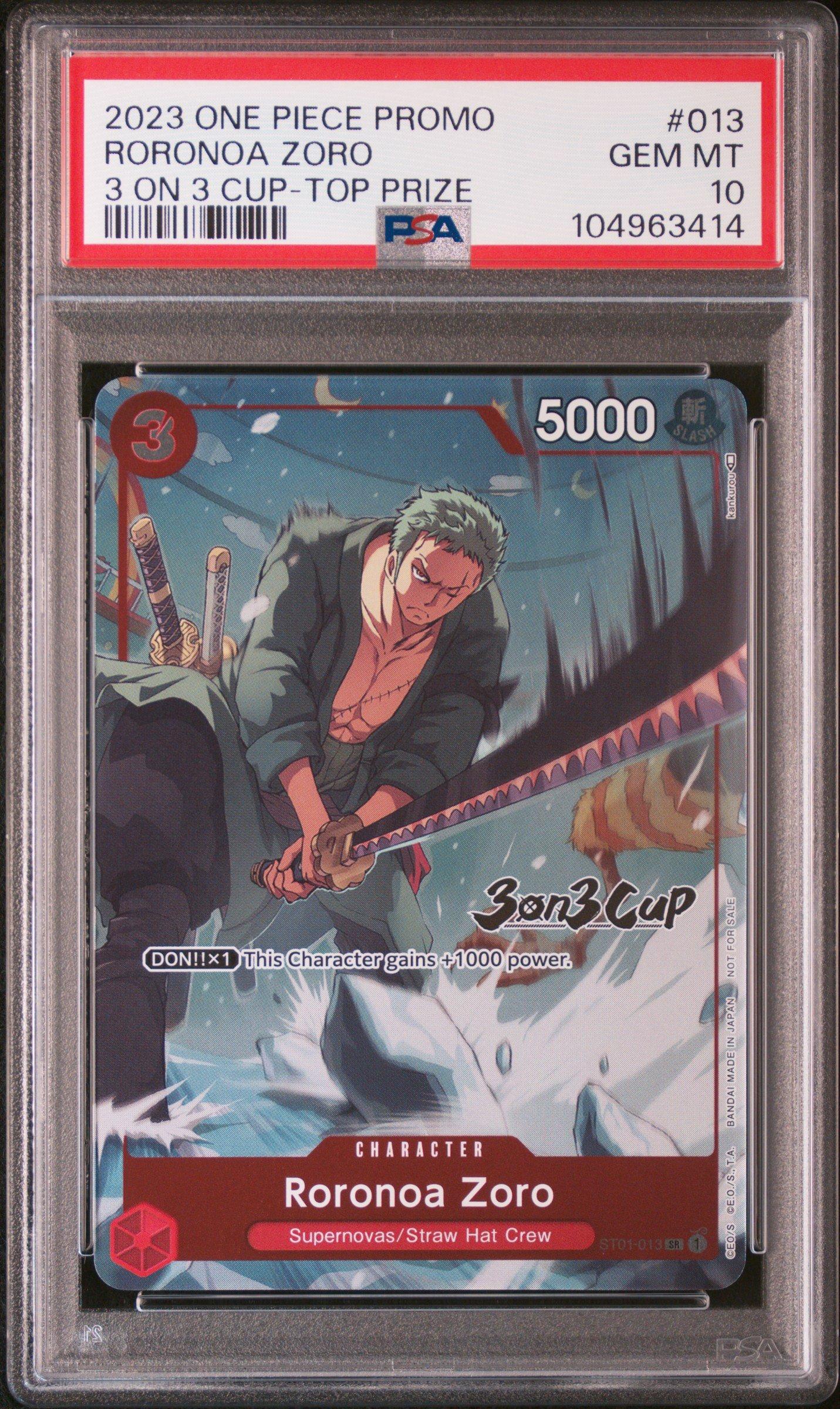 PSA 10 GEM MINT JAPANESE ONE PIECE 2023 Roronoa Zoro & Sanji