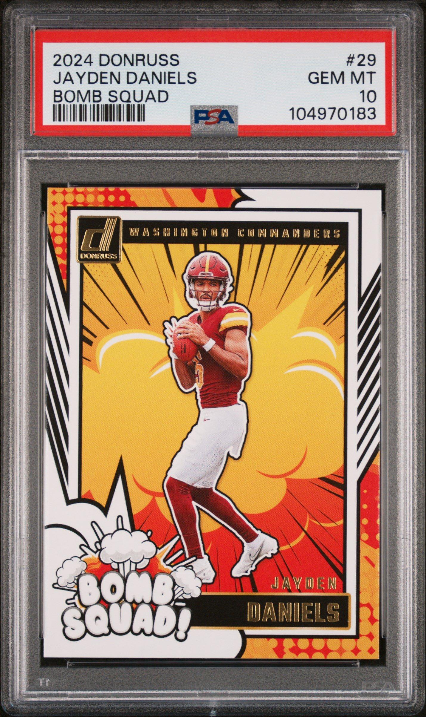 2024 Panini Donruss Bomb Squad 29 Jayden Daniels PSA 10 Graded