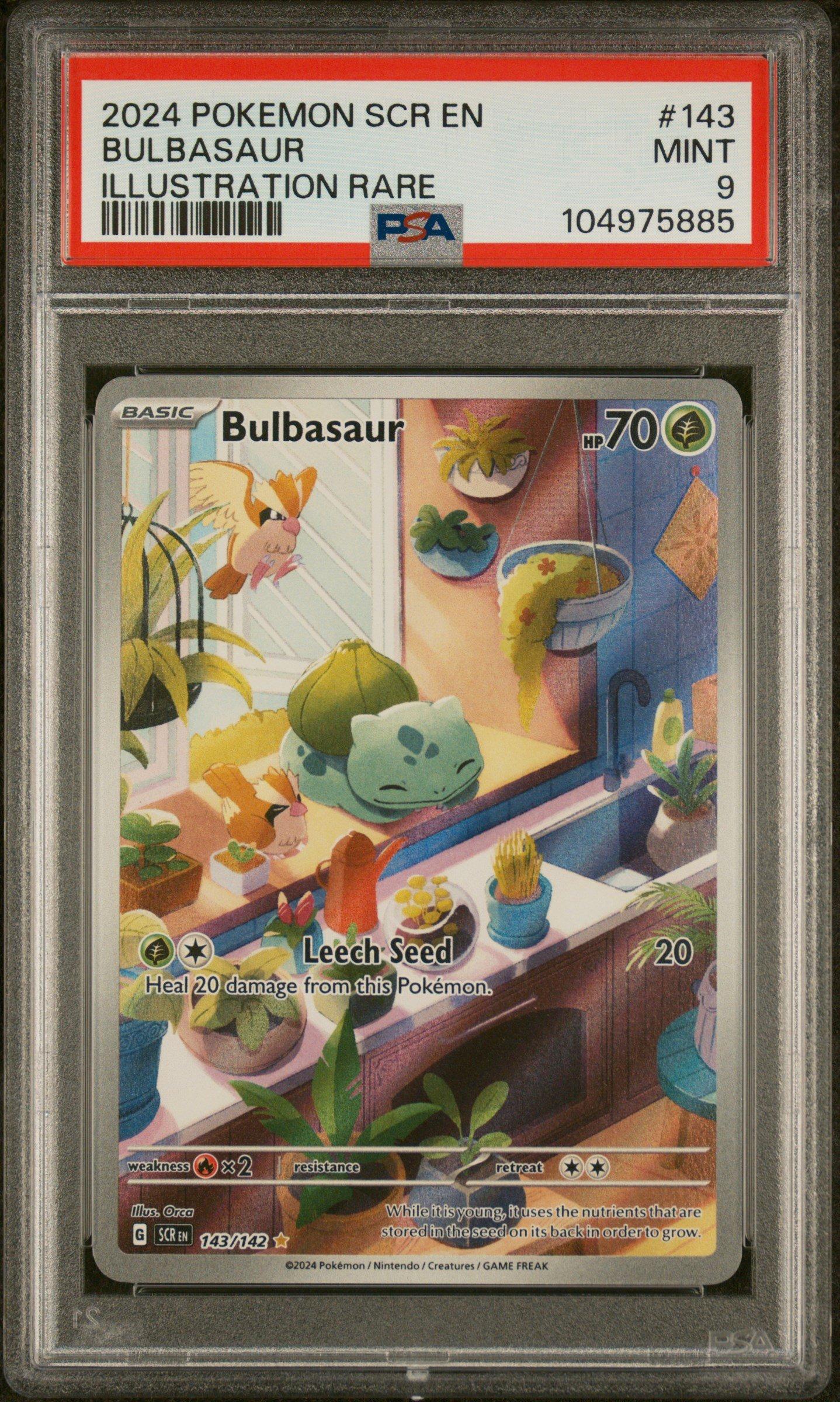 2024 Pokemon Scr En-stellar Crown 143 Bulbasaur Illustration Rare