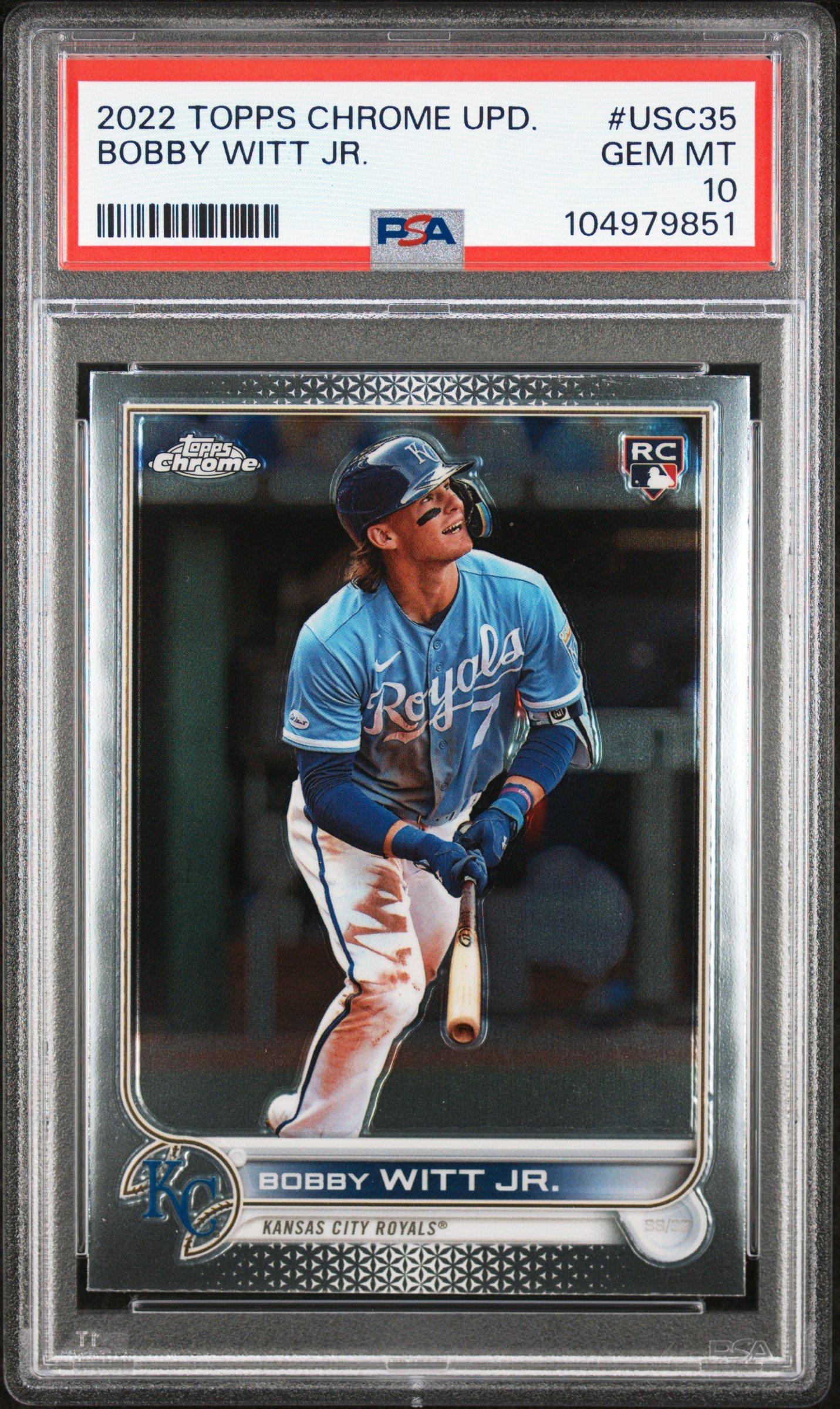 2022 Topps Chrome Update Usc35 Bobby Witt Jr. PSA 10 Graded Card