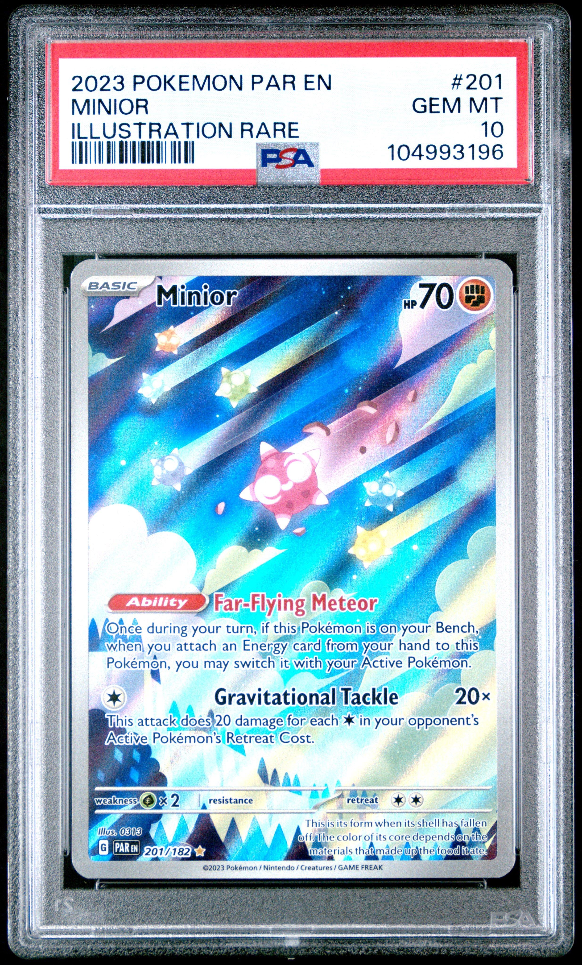 pokemon minior card 201/182 Fighting Swift (30) This attacks damage isnt affected by Weakness pokemon minior card 2023 Par