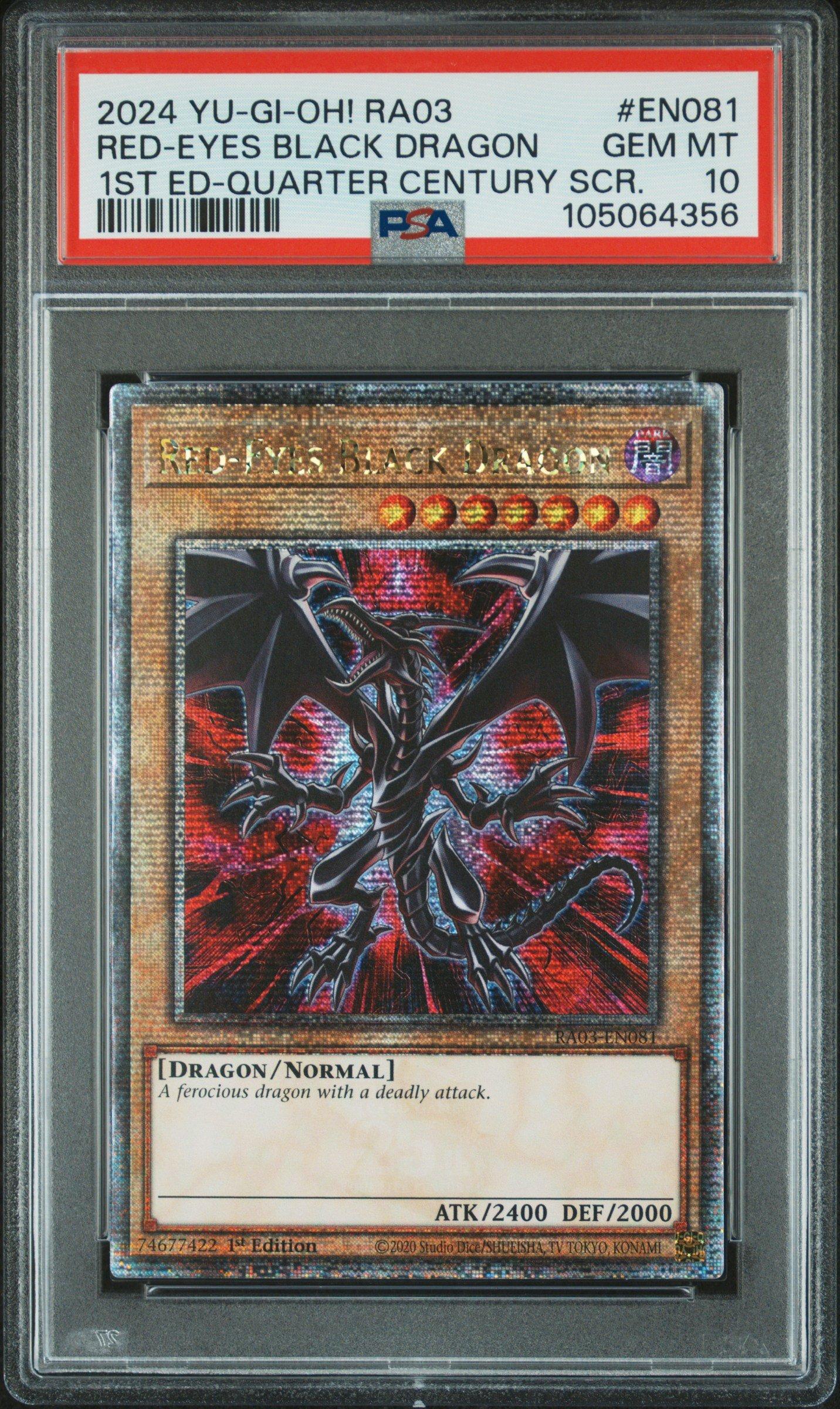 2024 Yu-gi-oh! Ra03-quarter Century Bonanza En081 Red-eyes Black Dragon 1st Edition-quarter Century Secret Rare PSA 10