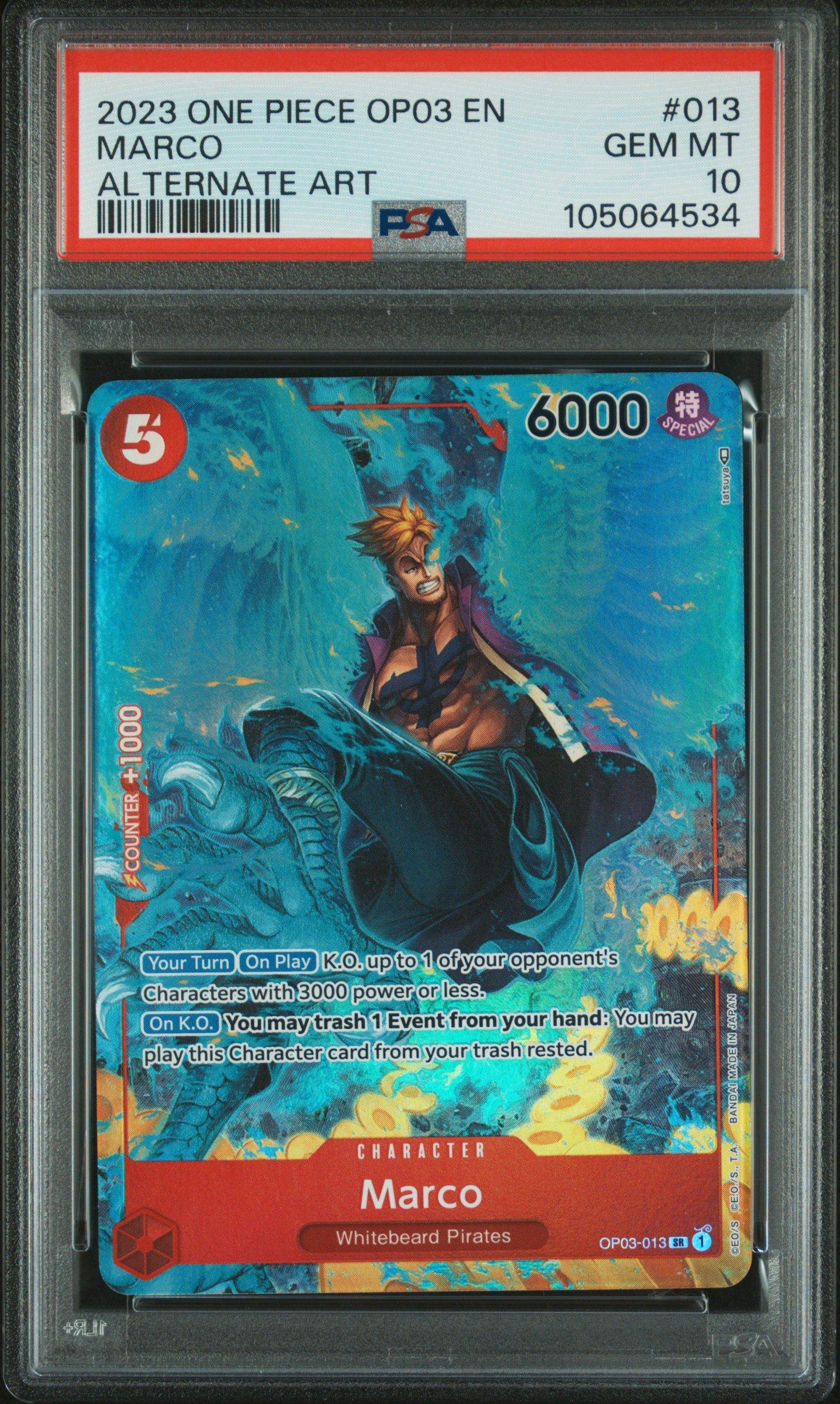 2023 One Piece Op03-pillars Of Strength 013 Marco Alternate Art