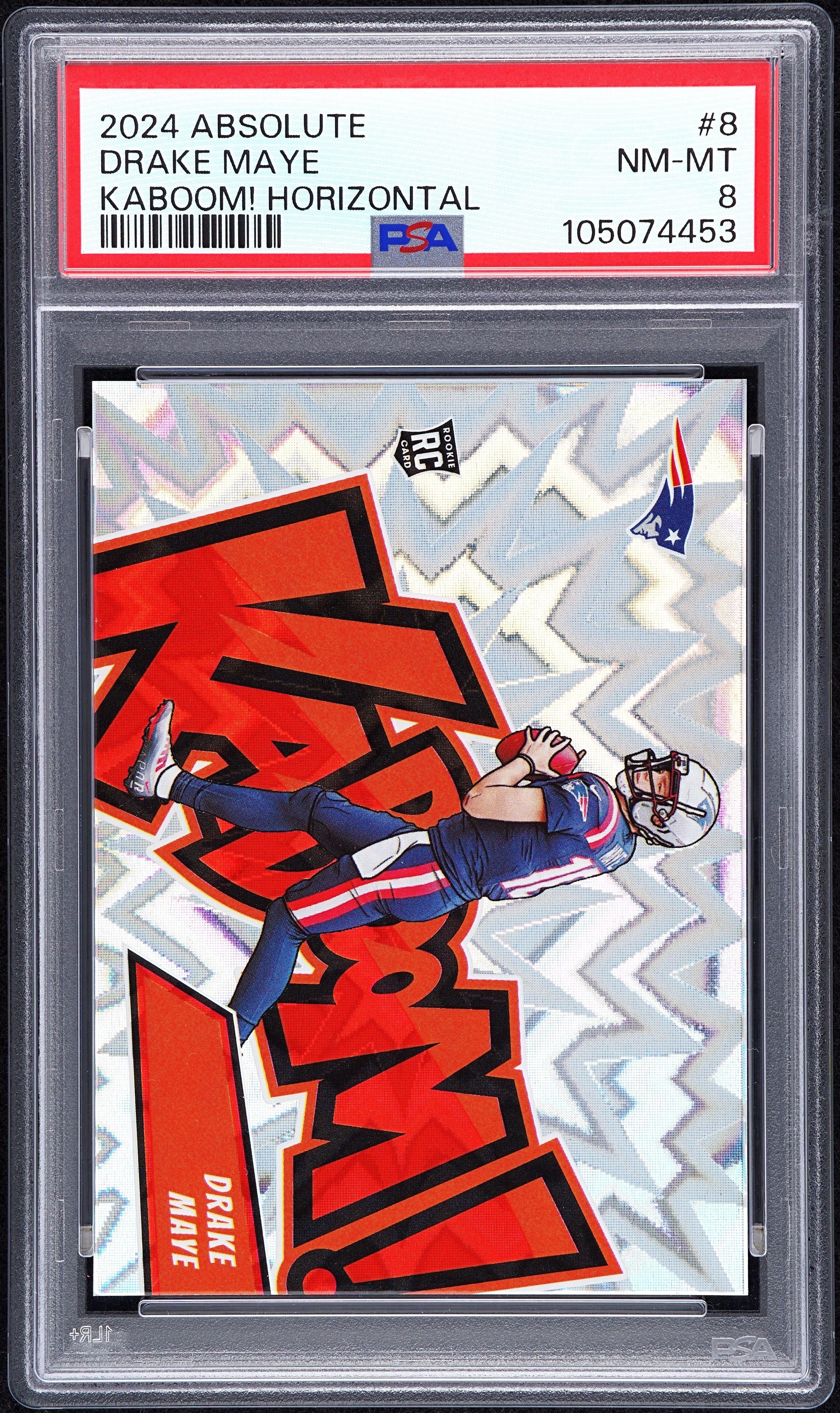 2024 Panini Absolute Kaboom! Horizontal 8 Drake Maye PSA 8