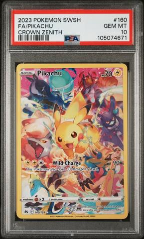 ポチタ　PSA10 2023 Pokemon Sword And Shield Crown Zenith 160 Full Art/pikachu