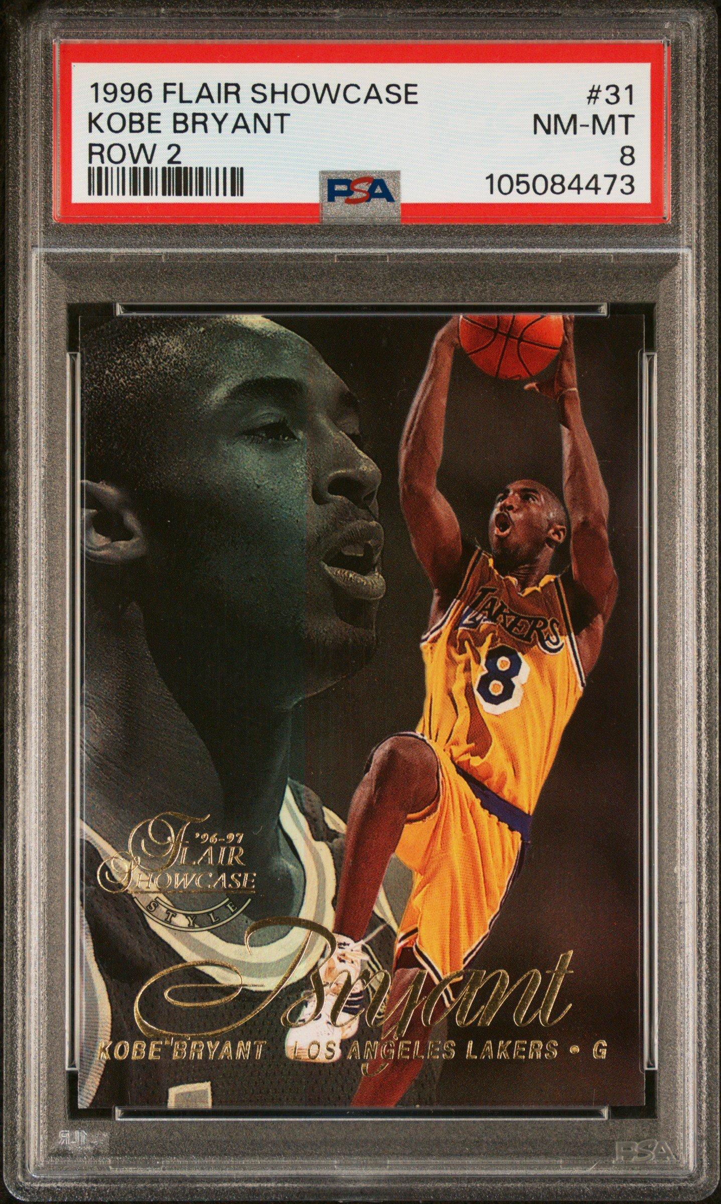 1996 Flair Showcase 31 Kobe Bryant Row PSA 8