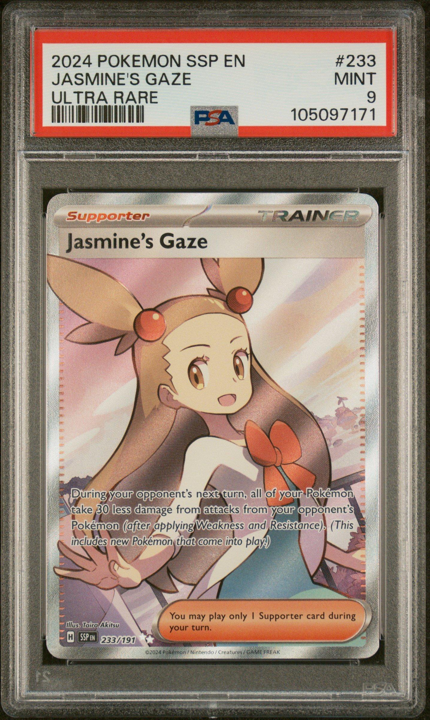 2024 Pokemon Ssp En-surging Sparks 233 Jasmine's Gaze Ultra Rare PSA 9  Graded Card | GameStop