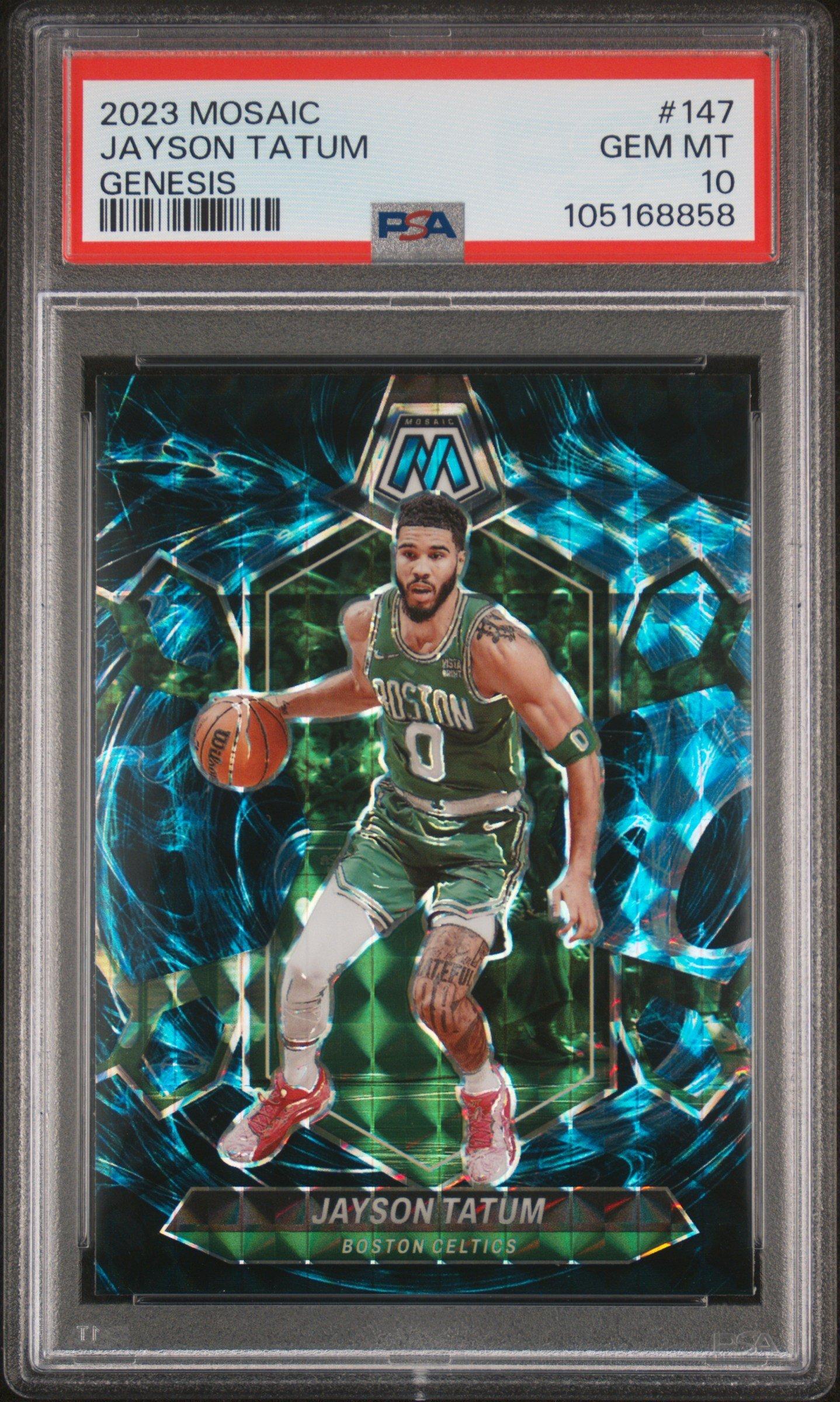 2023 Panini Mosaic 147 Jayson Tatum Genesis PSA 10