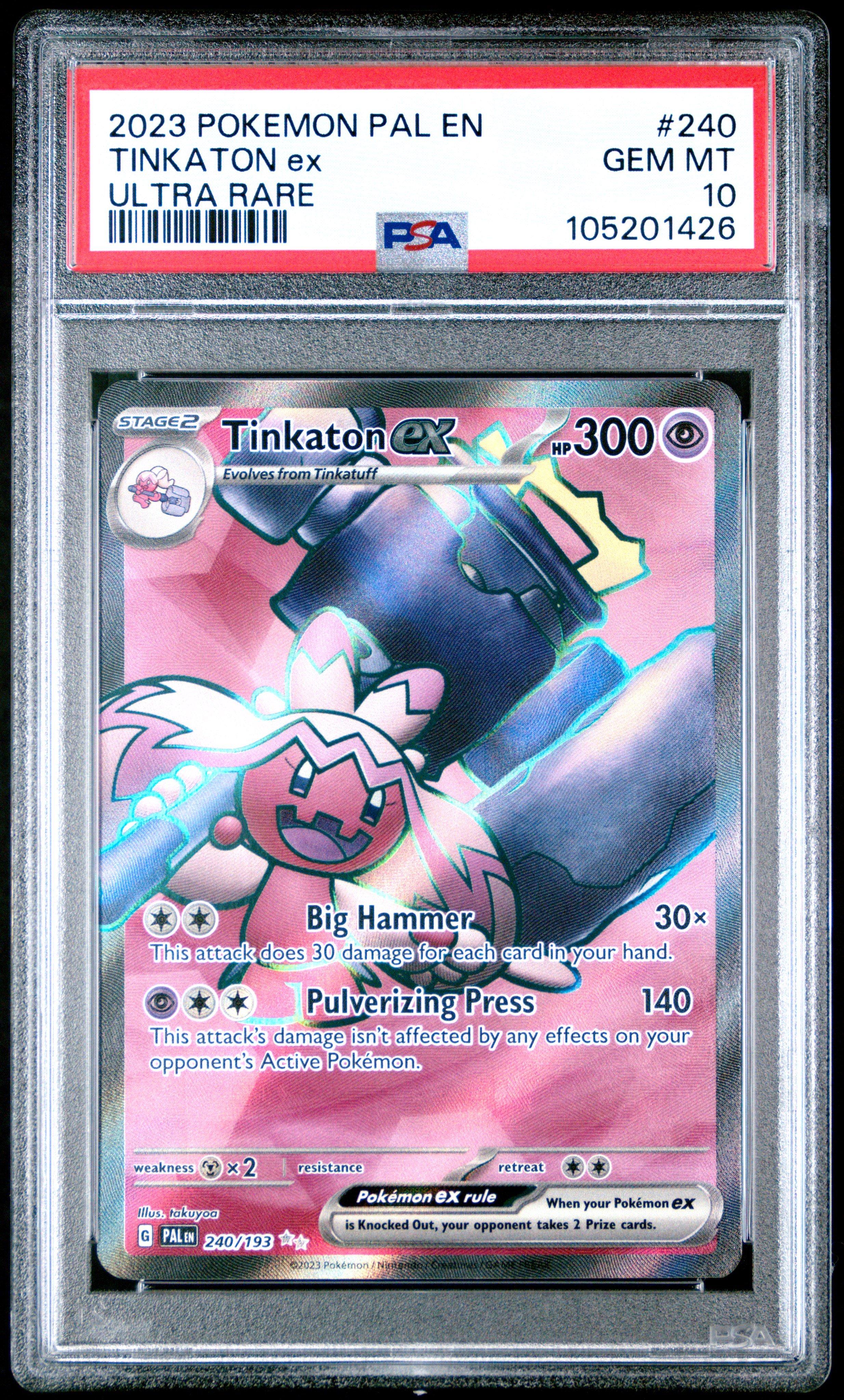 2023 Pokemon Pal En-paldea Evolved 240 Tinkaton Ex Ultra Rare PSA