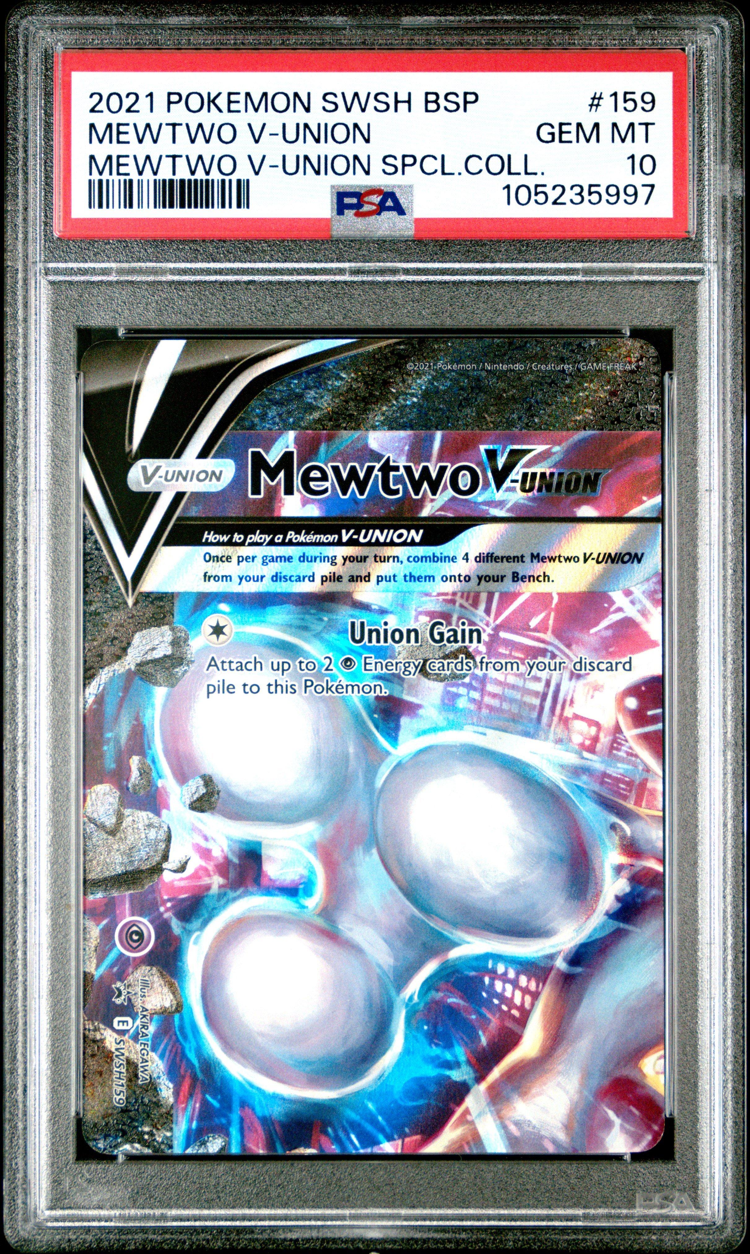2021 Pokemon Swsh Black Star Promo Mewtwo V-union Mewtwo V-union Special Collection PSA