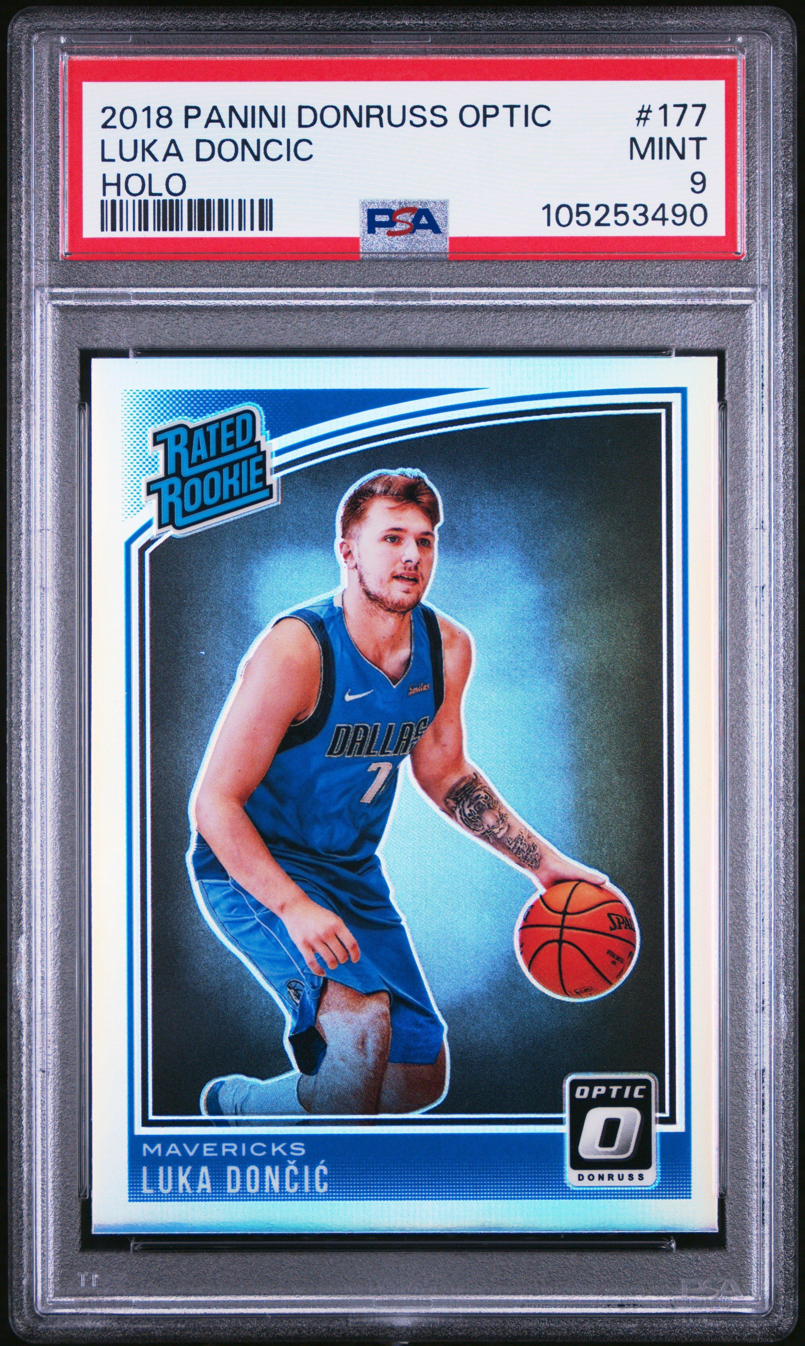 2018 Panini Donruss Optic 177 Luka Doncic Holo PSA 9