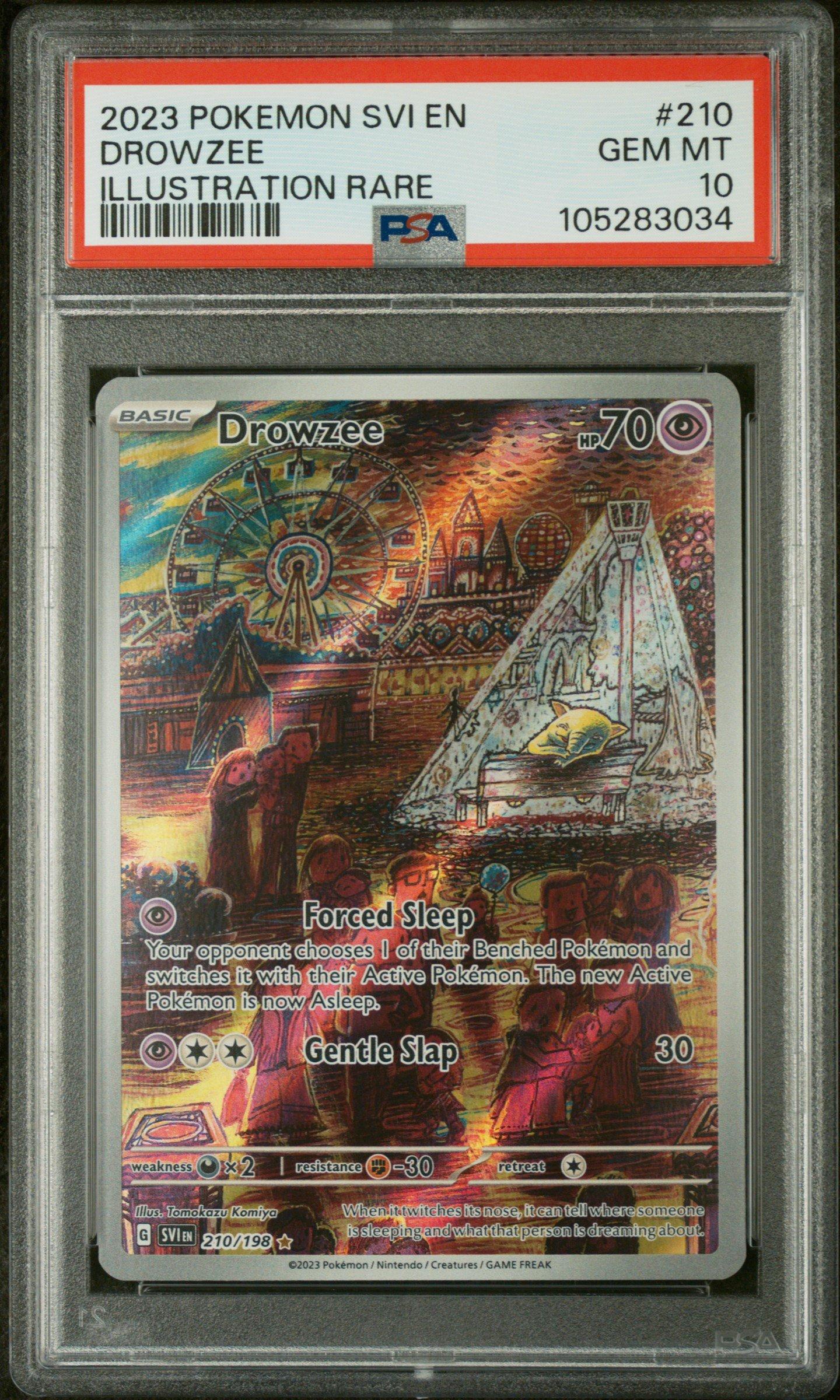 Scarlet Violet Drowzee Rare 210 PSA 10 Pokemon graded card