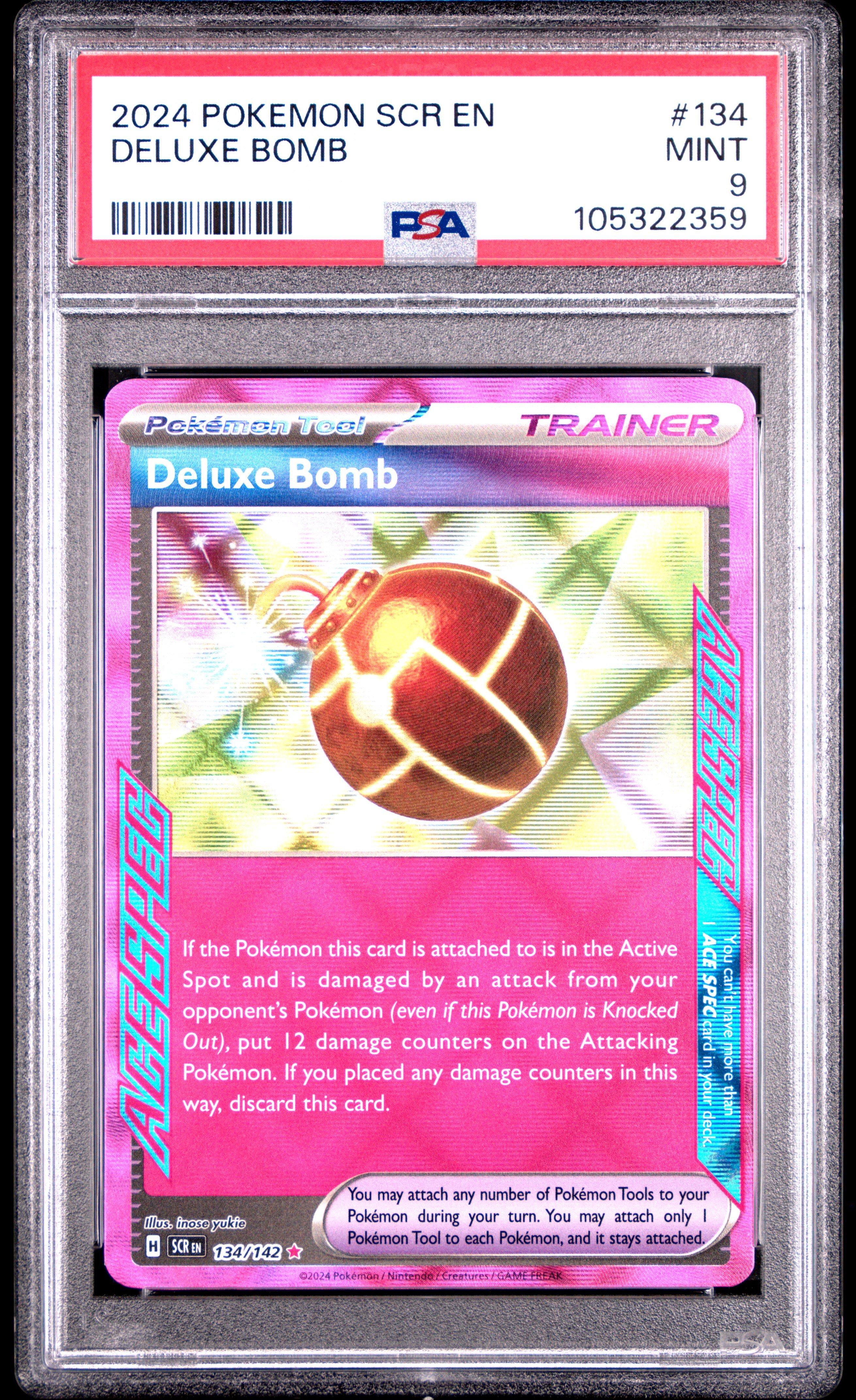 2024 Pokemon Scr En-stellar Crown 134 Deluxe Bomb PSA 9 Graded Card |  GameStop