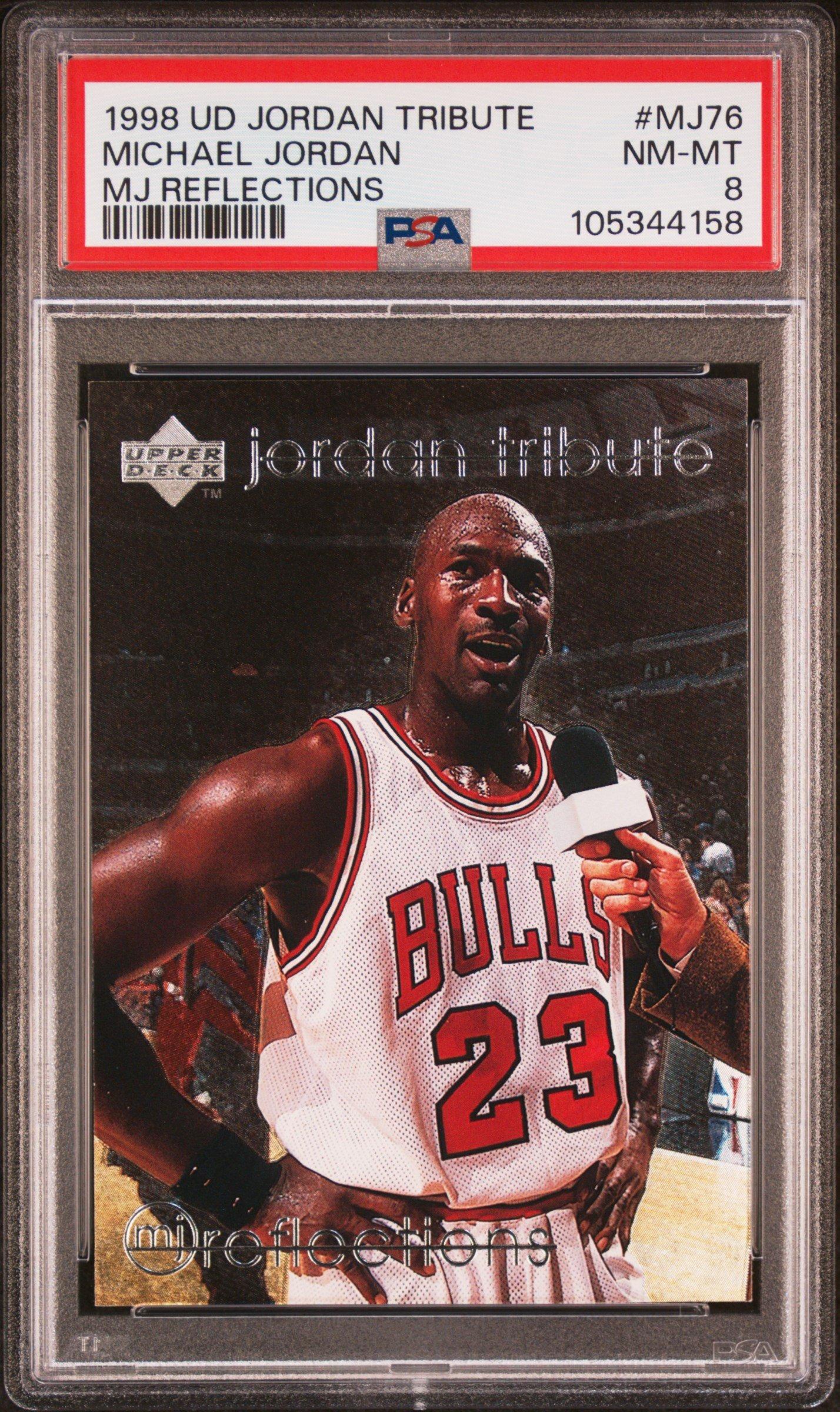 1998 Upper Deck Jordan Tribute Mj76 Michael Jordan Mj Reflections PSA 8