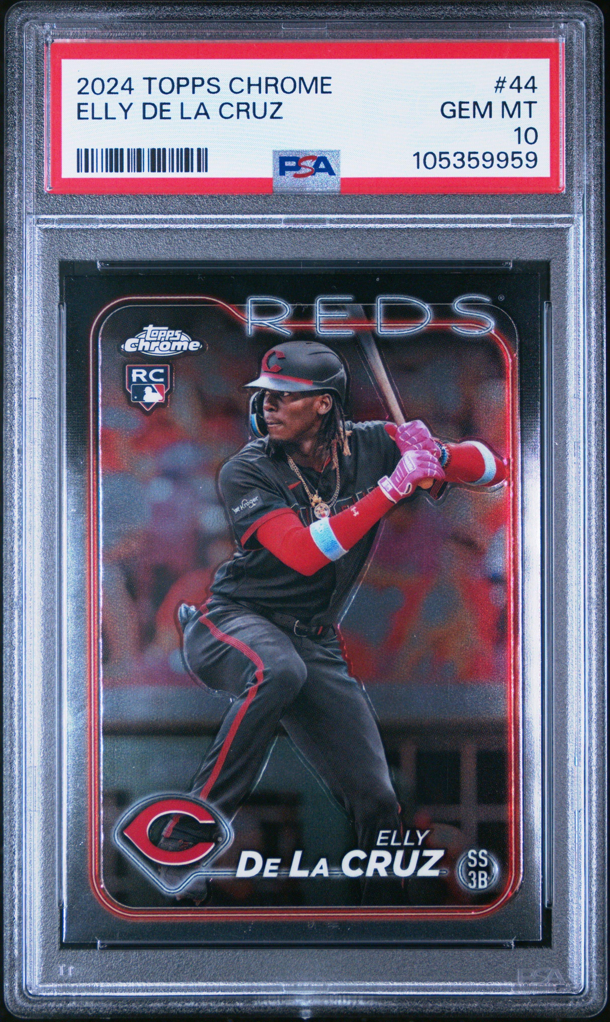 2024 Topps Chrome 44 Elly De La Cruz PSA 10 Graded Card | GameStop