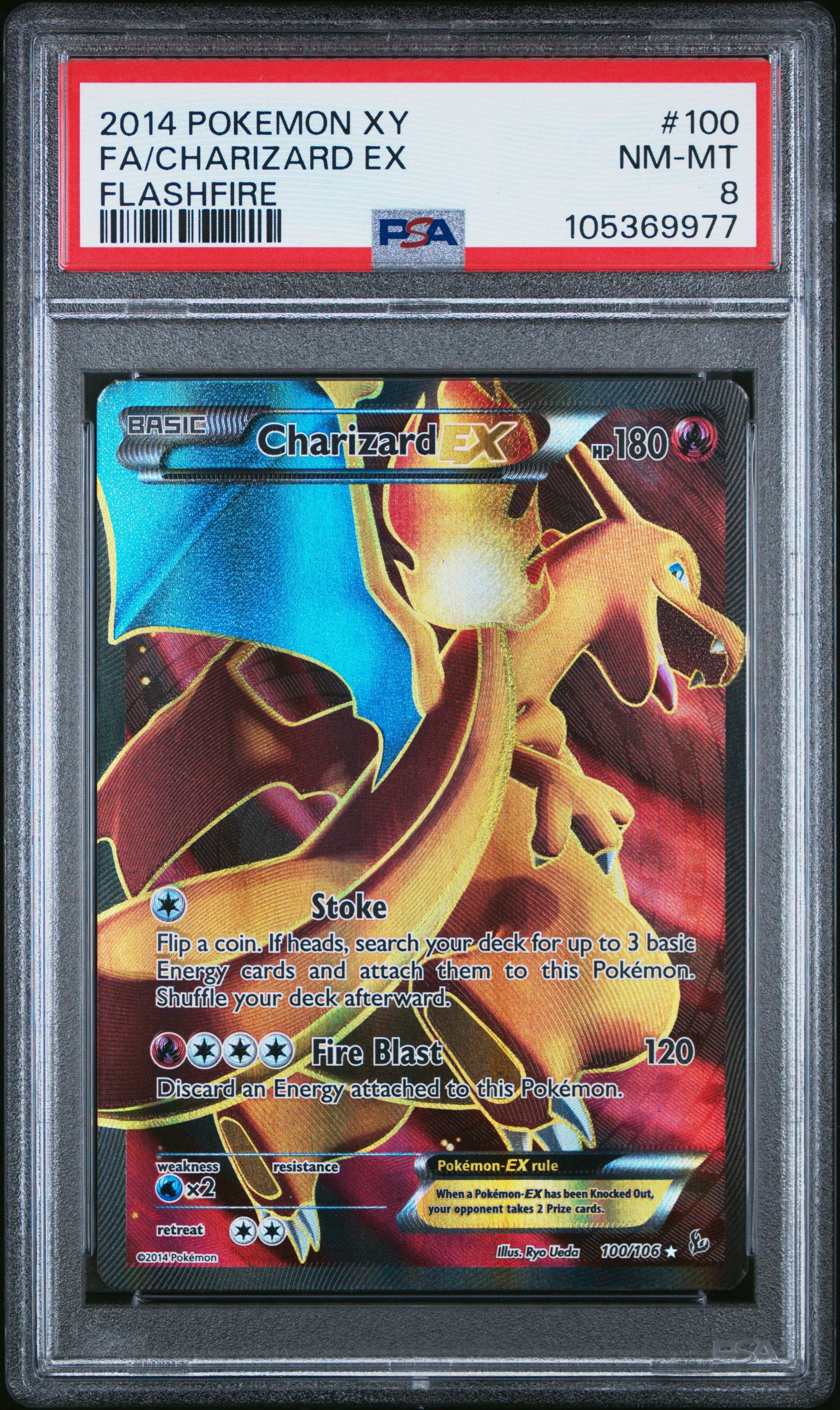 2014 Pokemon Xy Flashfire 100 Full Art/charizard Ex PSA 8 Graded Card |  GameStop