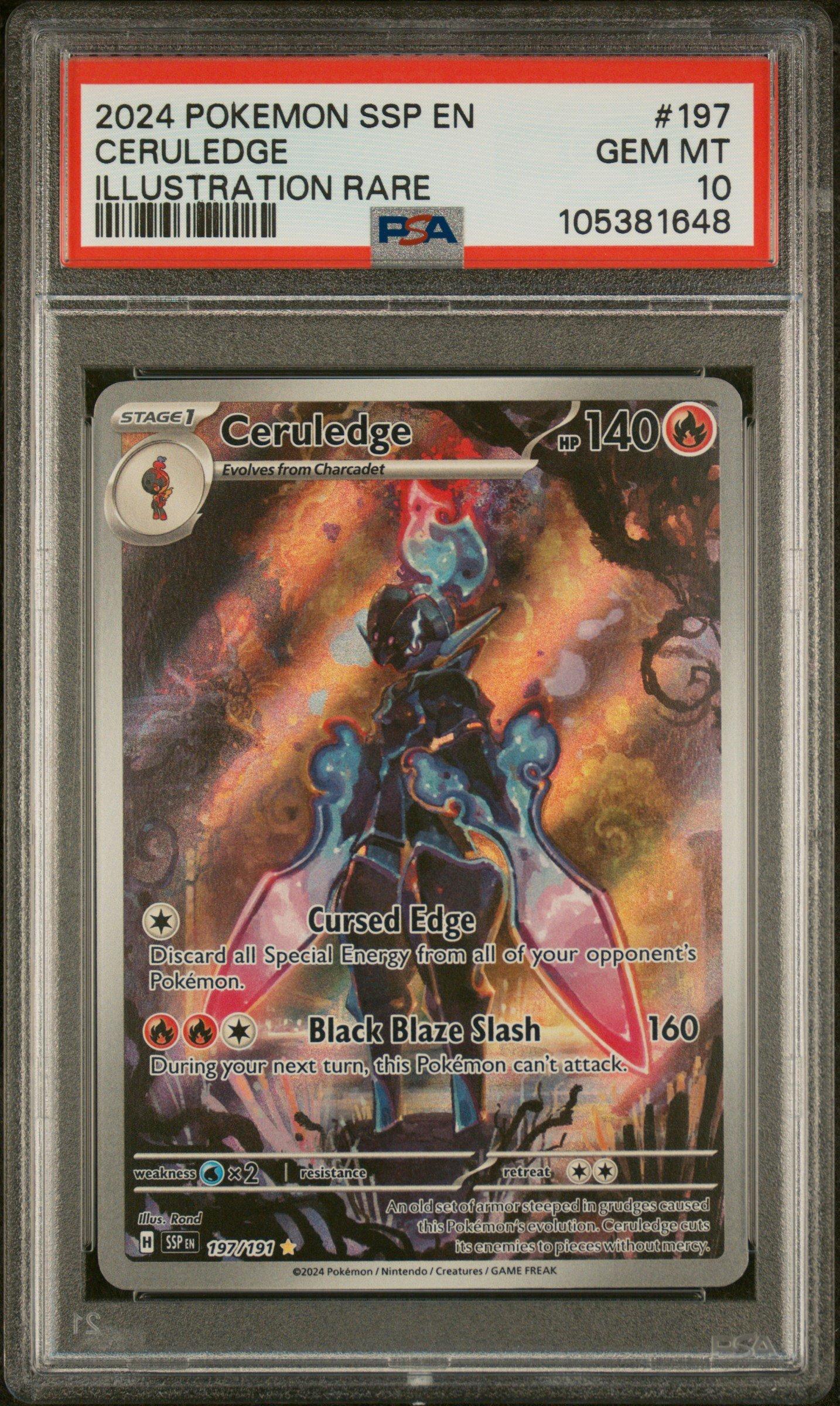 ceruledge shiny pokemon card 162/091 RarityRare Hit Points140 HP Formnull Ceruledge Holographic Pokémon Card Pokemon