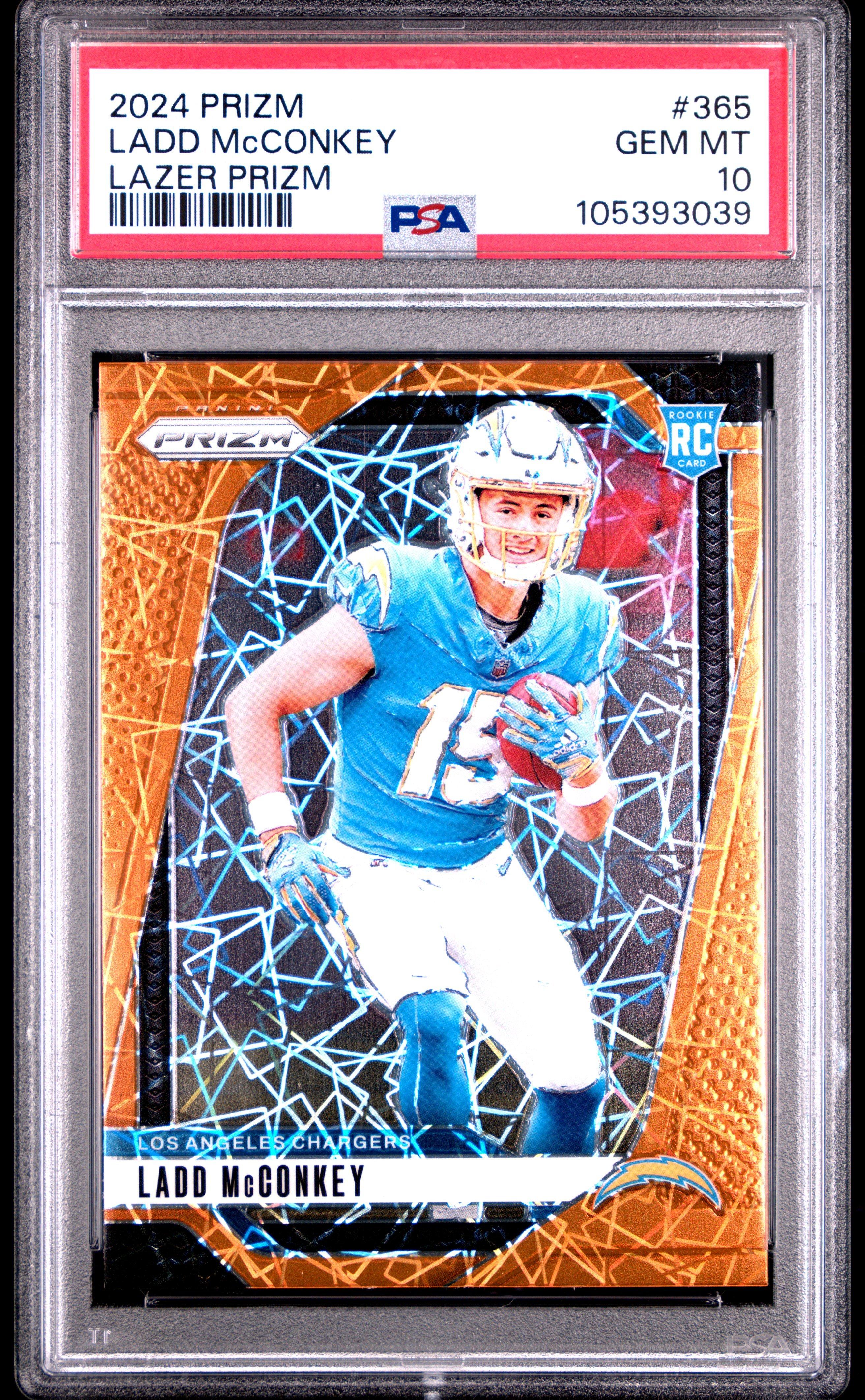 2024 Panini Prizm 365 Ladd Mcconkey Lazer Prizm PSA 10