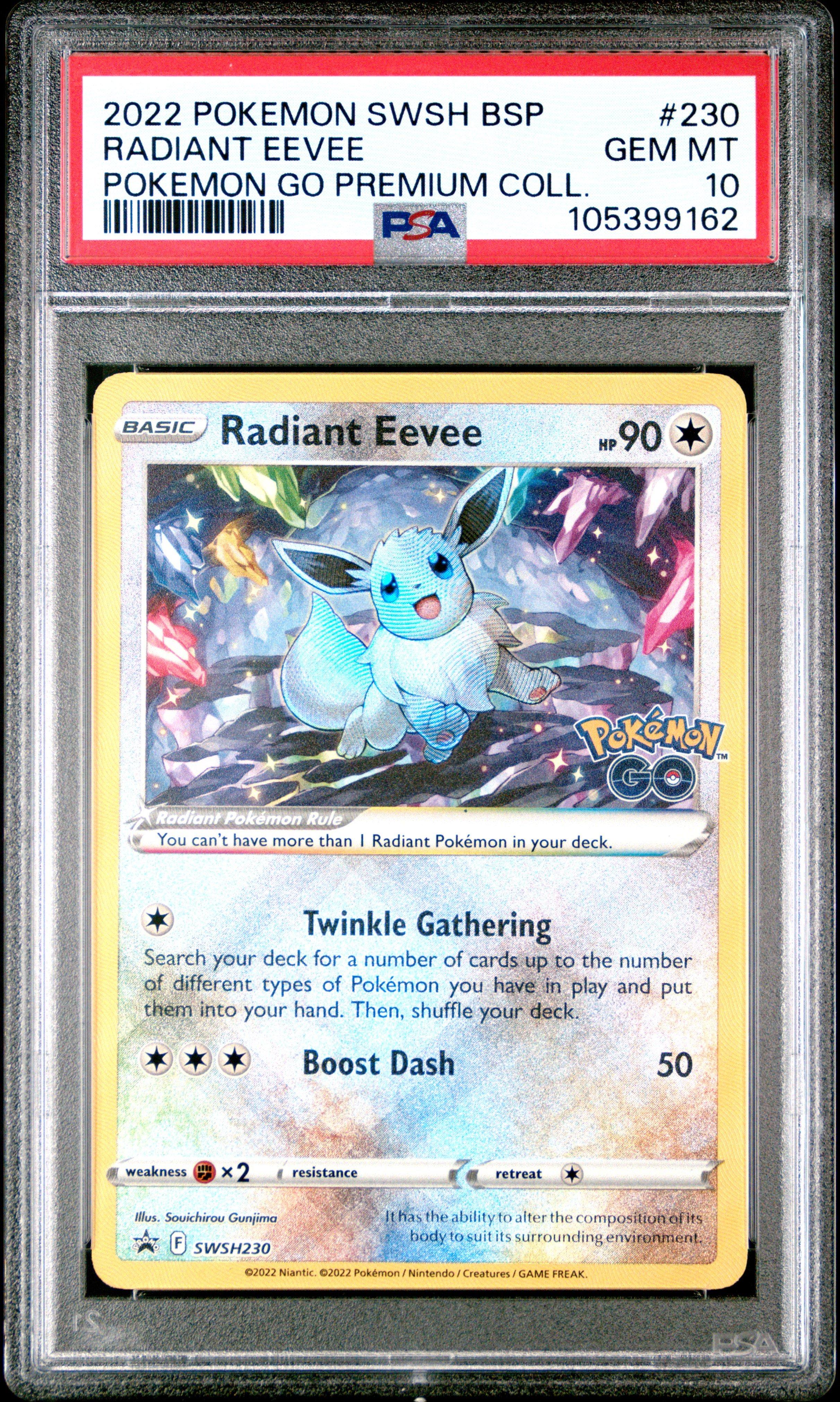 2022 Pokemon Swsh Black Star Promo 230 Radiant Eevee Pokemon Go