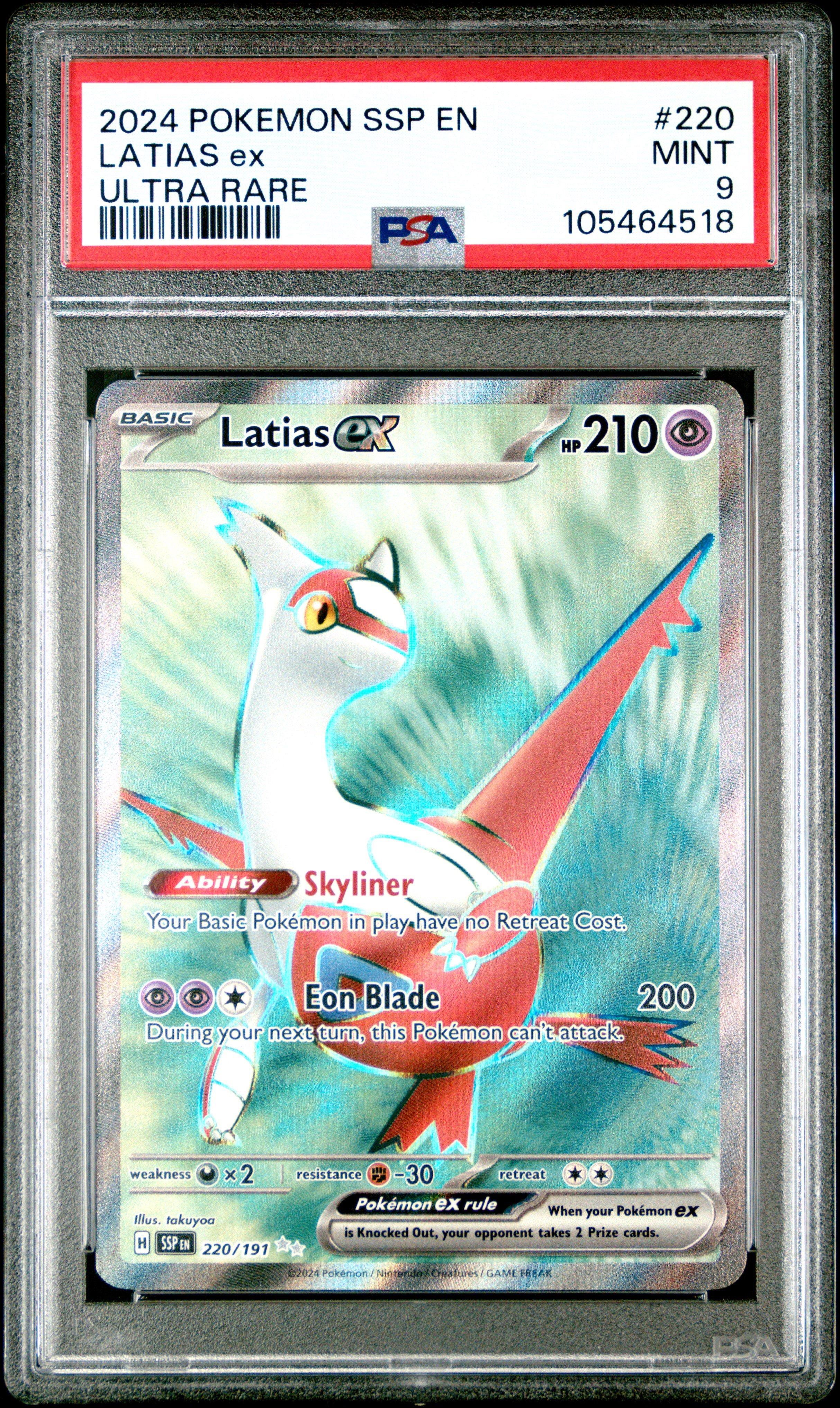 2024 Pokemon Ssp En-surging Sparks 220 Latias Ex Ultra Rare PSA