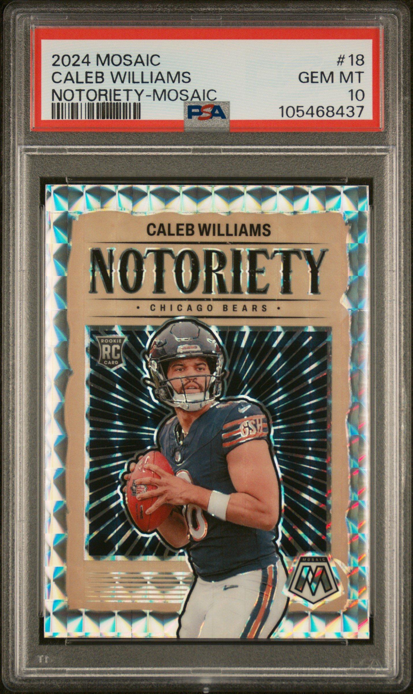 2024 Panini Mosaic Notoriety 18 Caleb Williams Mosaic PSA 10