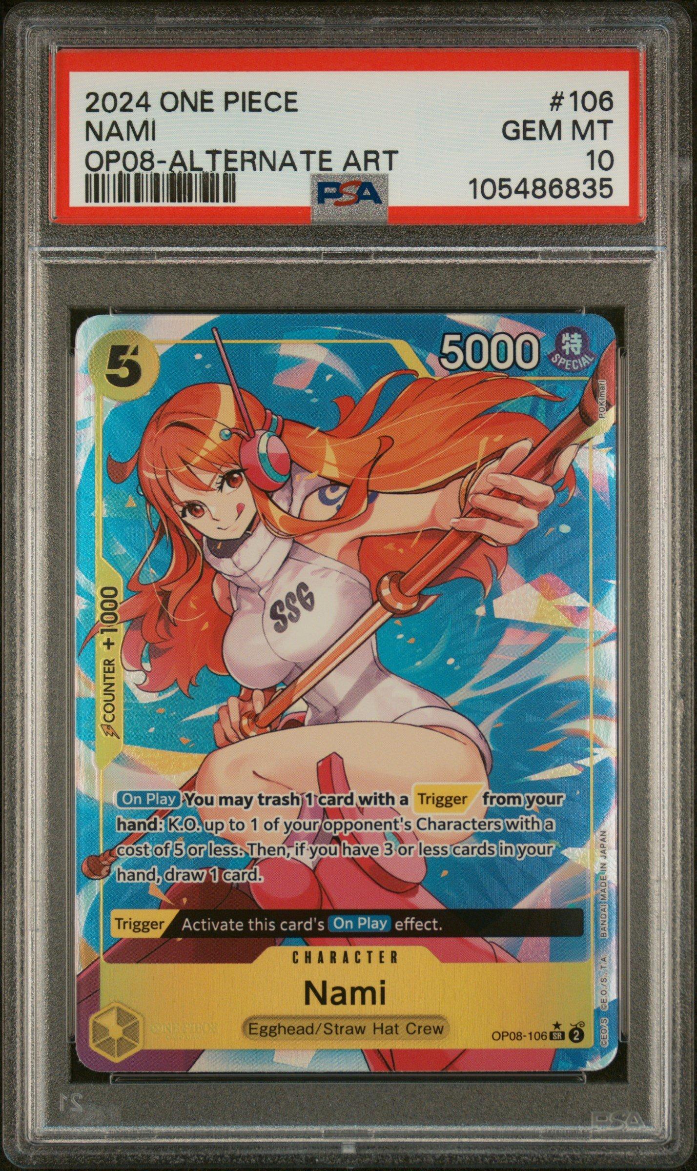 【PSA10】　NAMI SPECIAL ALTERNATE ART PSA10 Nami 016 OP05 Special Alt Art Awakening of New Era One