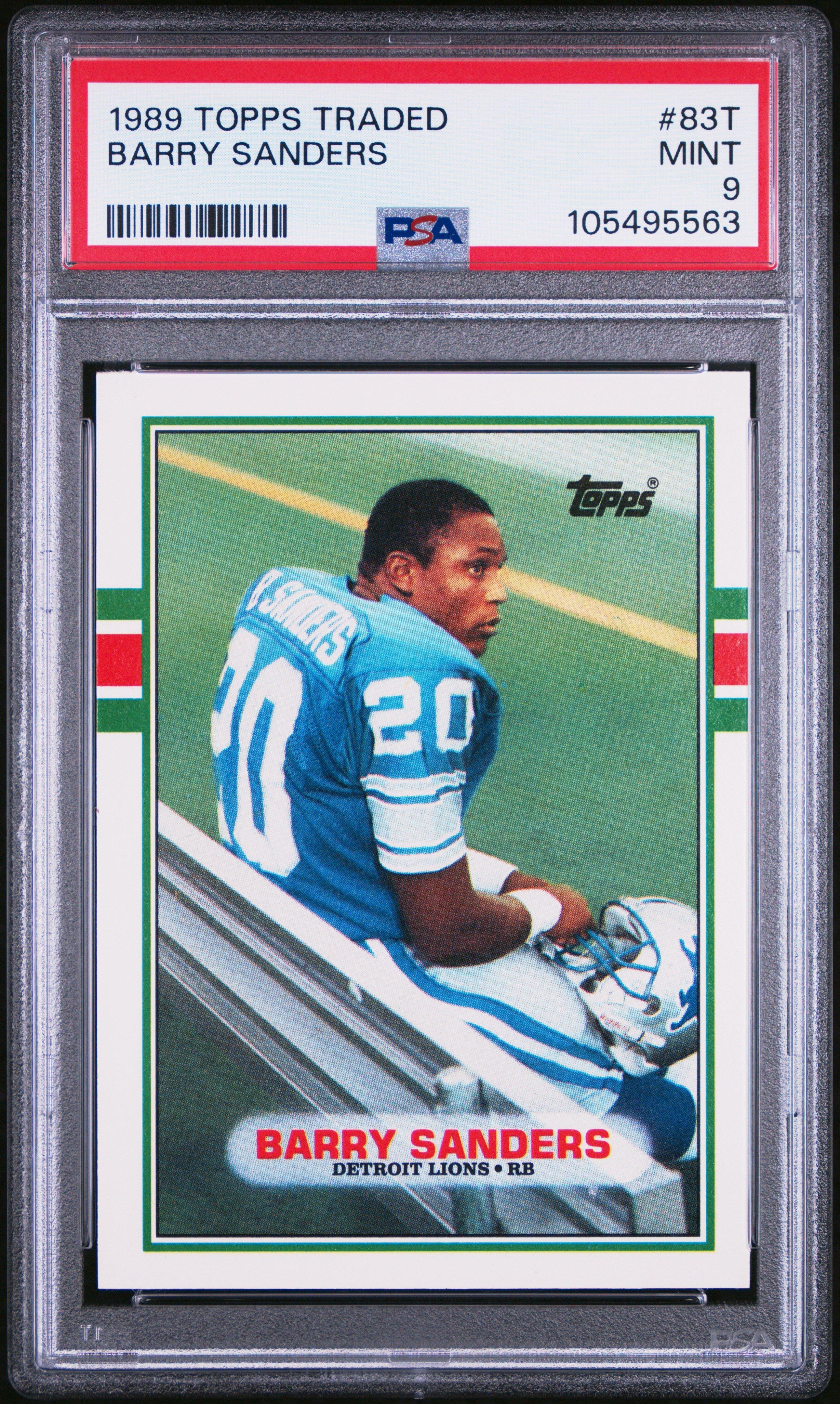 1989 Topps Traded 83t Barry Sanders PSA