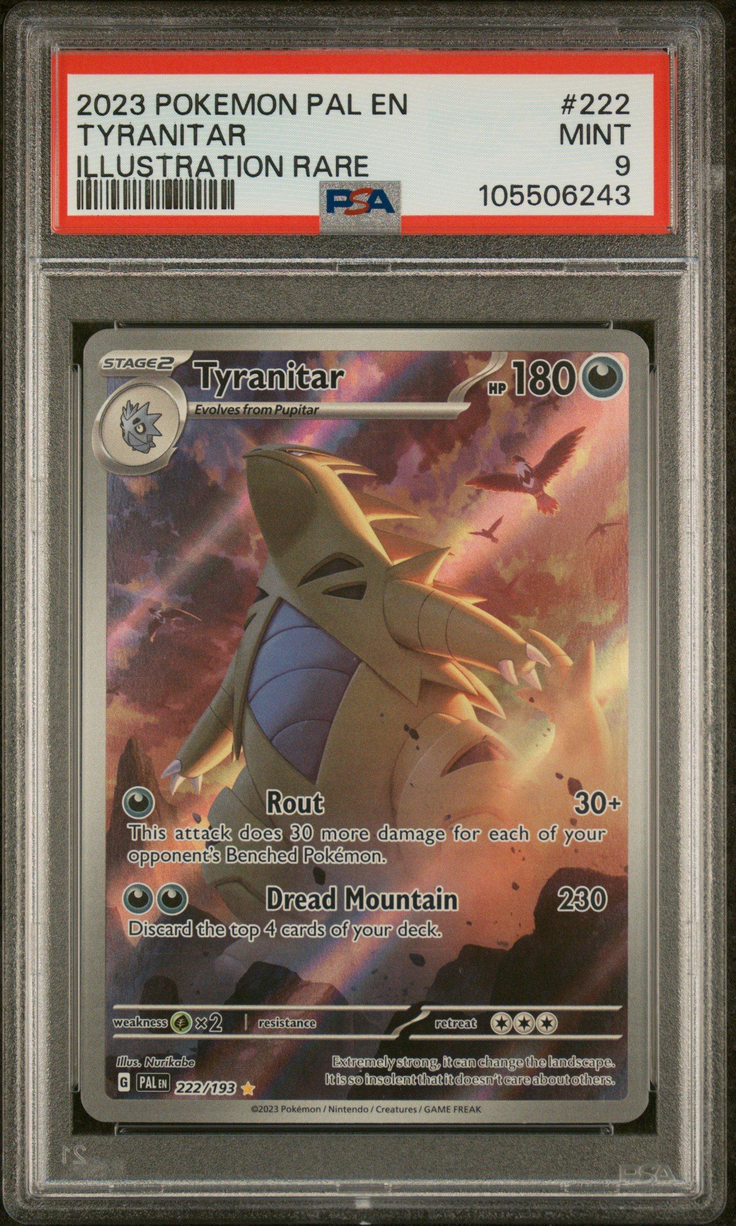 2023 Pokemon Pal En-paldea Evolved 222 Tyranitar Illustration Rare