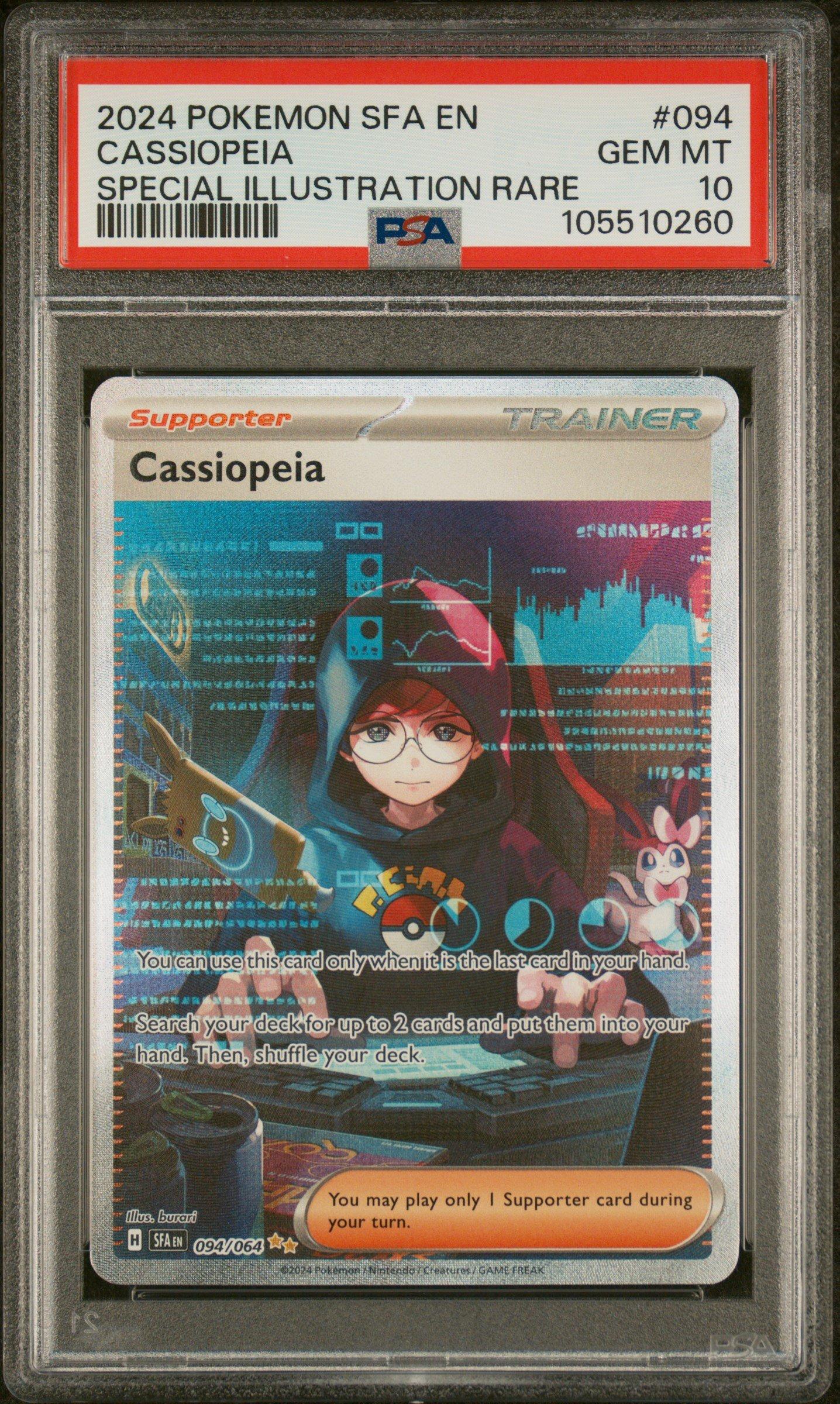 2024 Pokemon Sfa En-shrouded Fable 094 Cassiopeia Special Illustration Rare PSA
