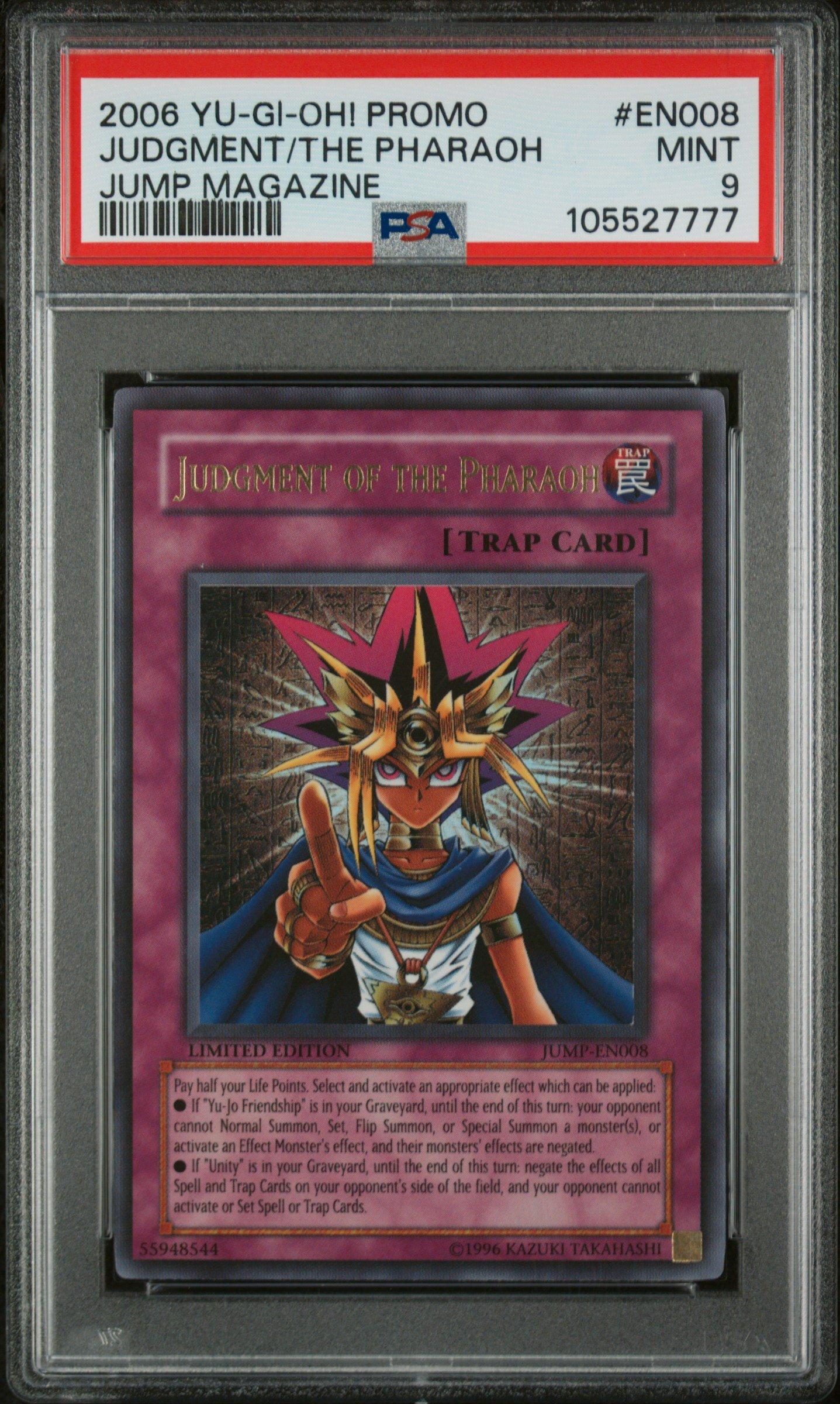 2006 Yu-gi-oh! Promo Jump Magazine En008 Judgment Of The Pharaoh PSA 9