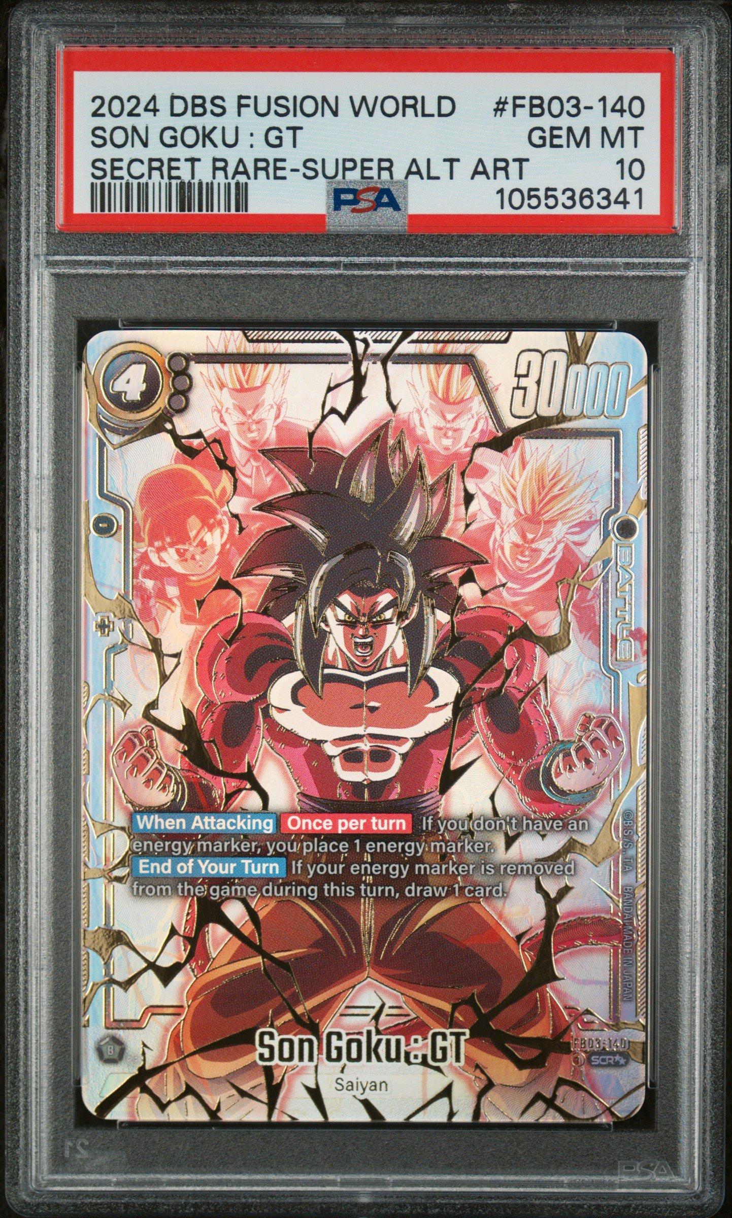孫悟空 GT SECRET RARE-SUPER ALT ART 2024 Dragon Ball Super Card Game Fusion World Raging Roar Fb03-140