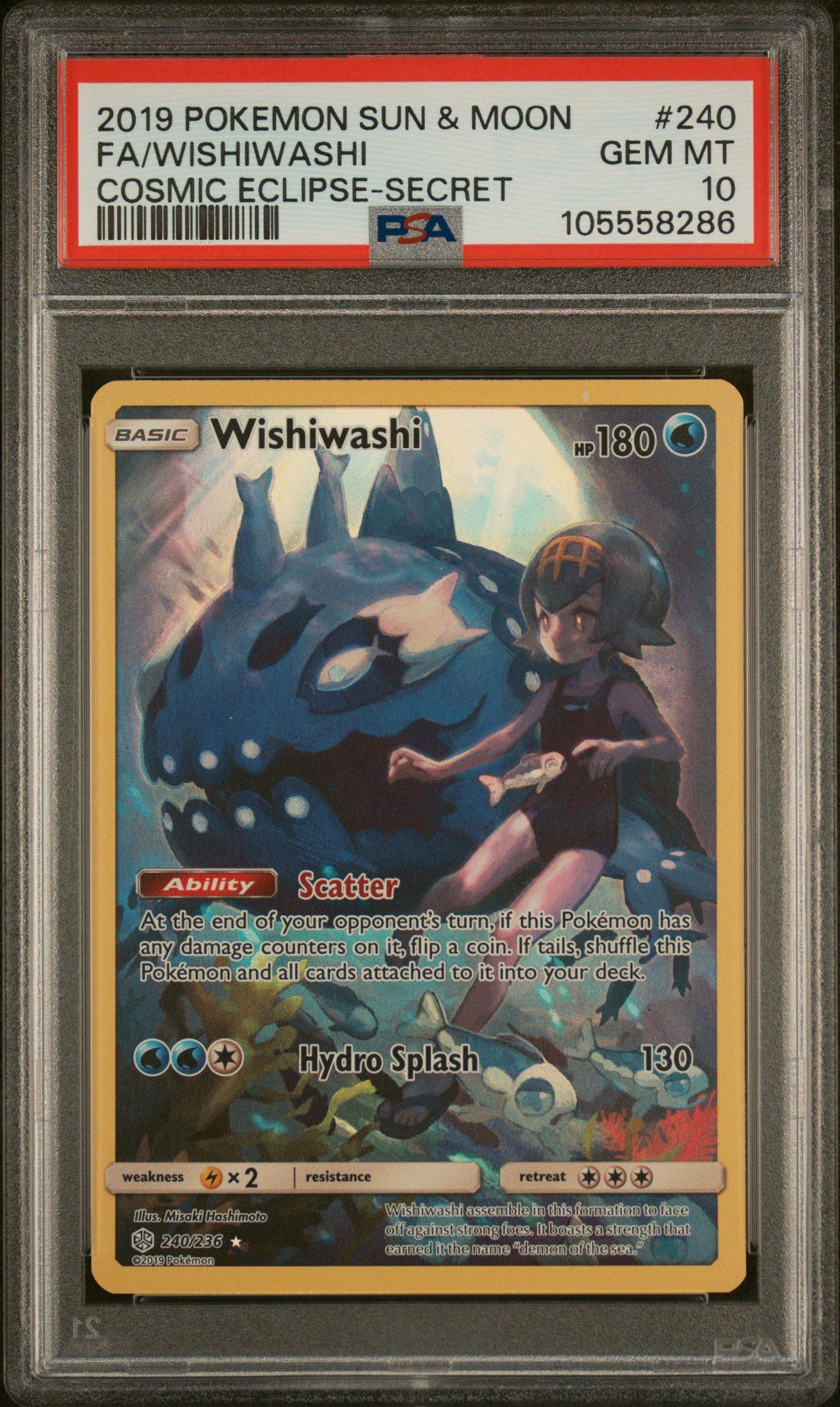 2019 Pokemon Sun & Moon Cosmic Eclipse 240 Full Art/wishiwashi