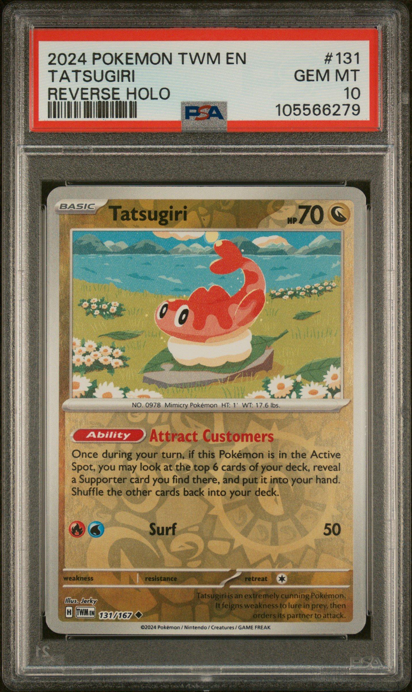 2024 Pokemon Twm En-twilight Masquerade 131 Tatsugiri Reverse Holo PSA 10