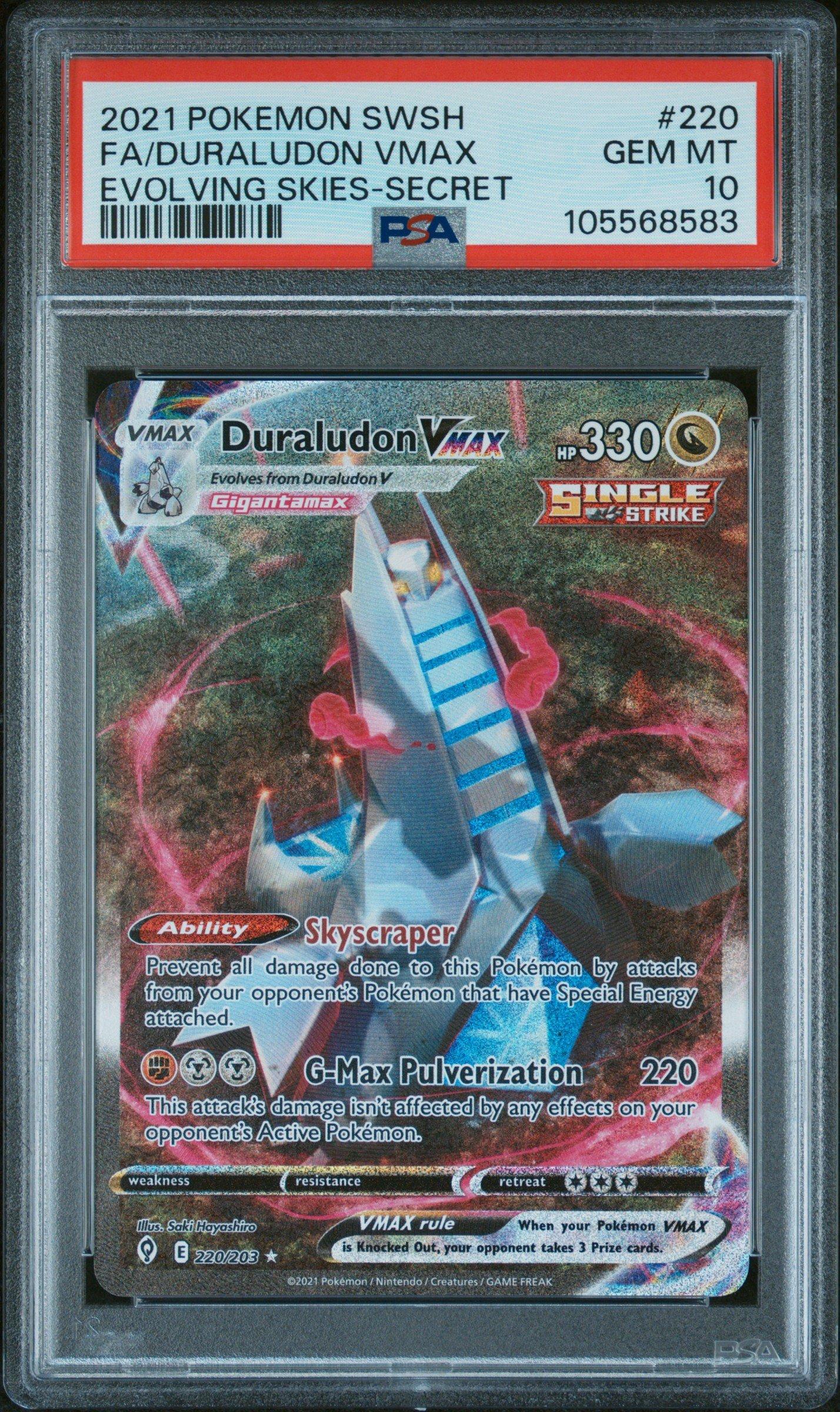 2021 Pokemon Sword & Shield Evolving Skies 220 Full Art/duraludon Vmax  Secret PSA 10 Graded Card | GameStop