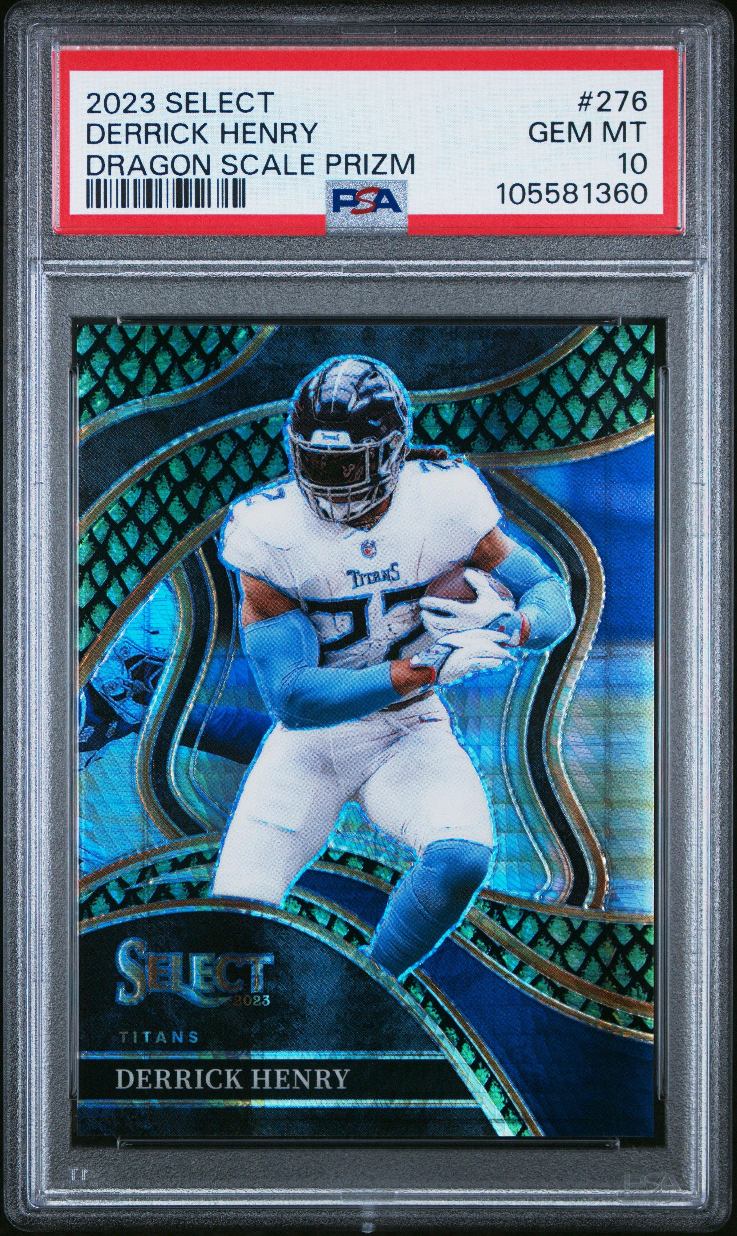 2023 Panini Select 276 Derrick Henry Dragon Scale Prizm PSA 10