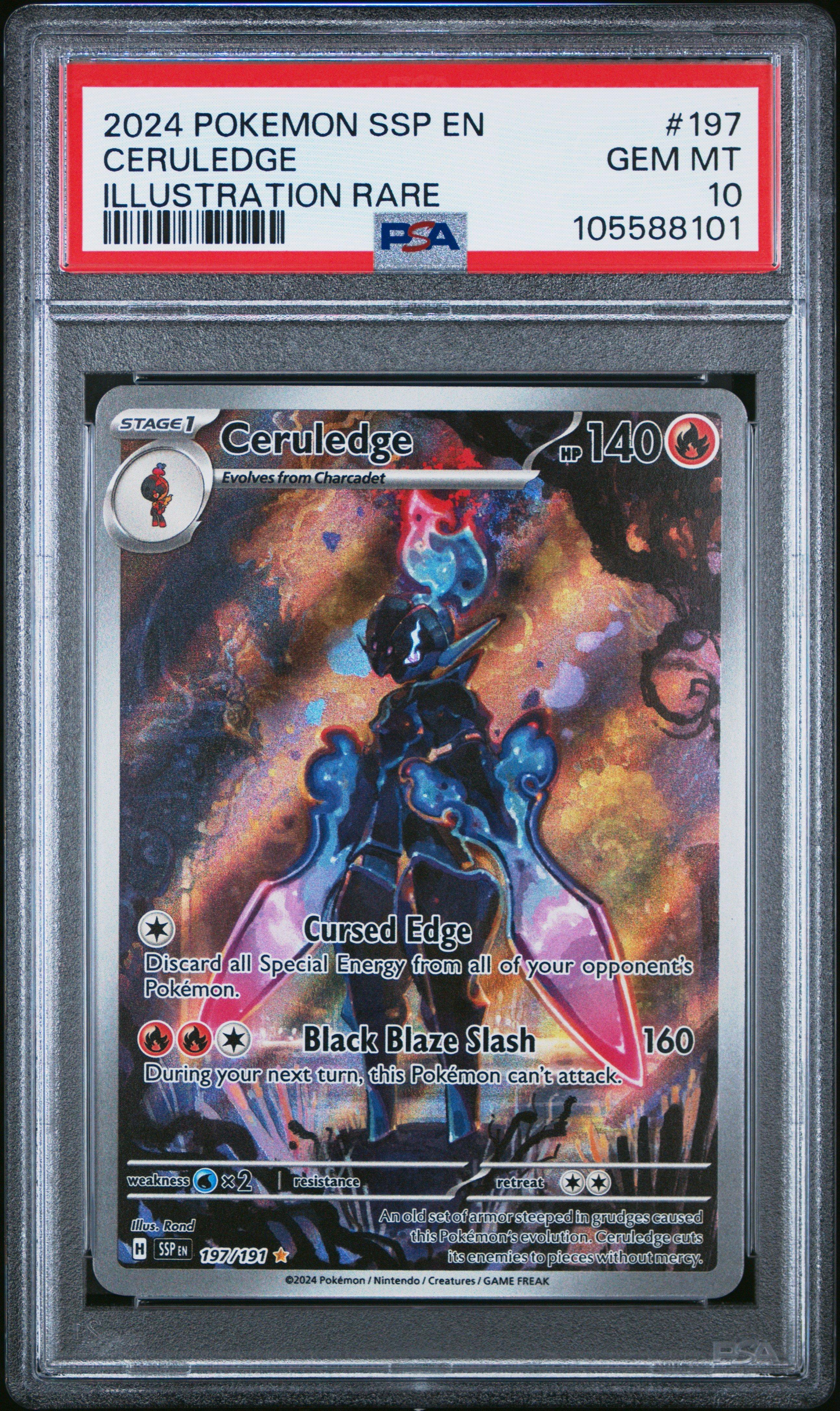 ceruledge pokemon card value (Paldean Wonders #48/131, 3-Diamonds) Evolves from null Colorless Ceruledge 197/191 Sv08: Surging Sparks