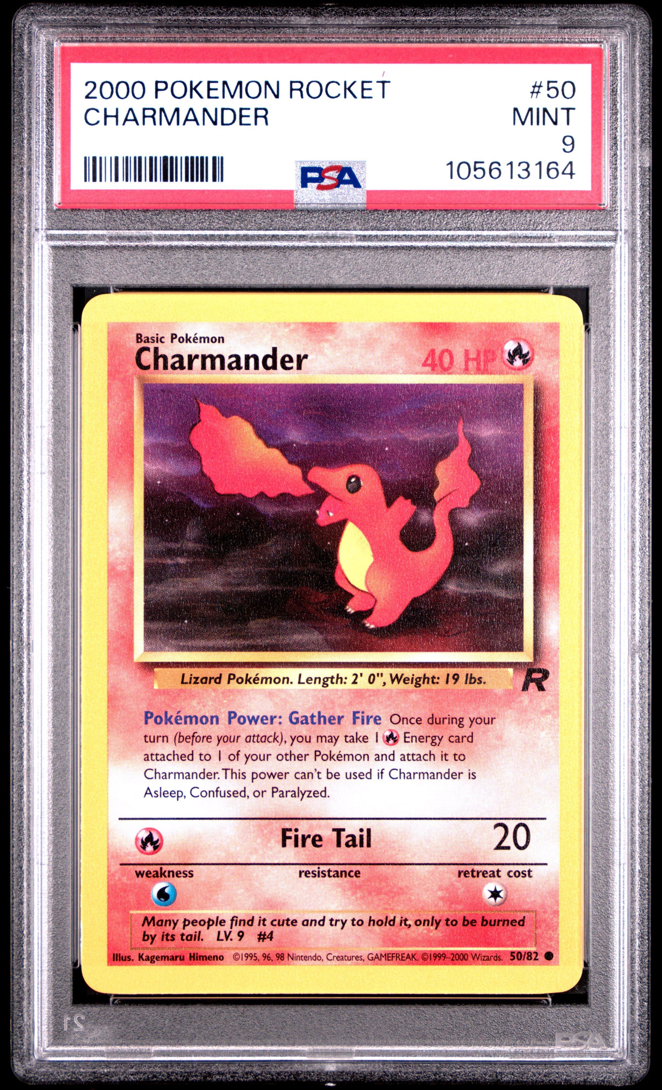 2000 Pokemon Rocket 50 Charmander PSA 9 Graded Card | GameStop
