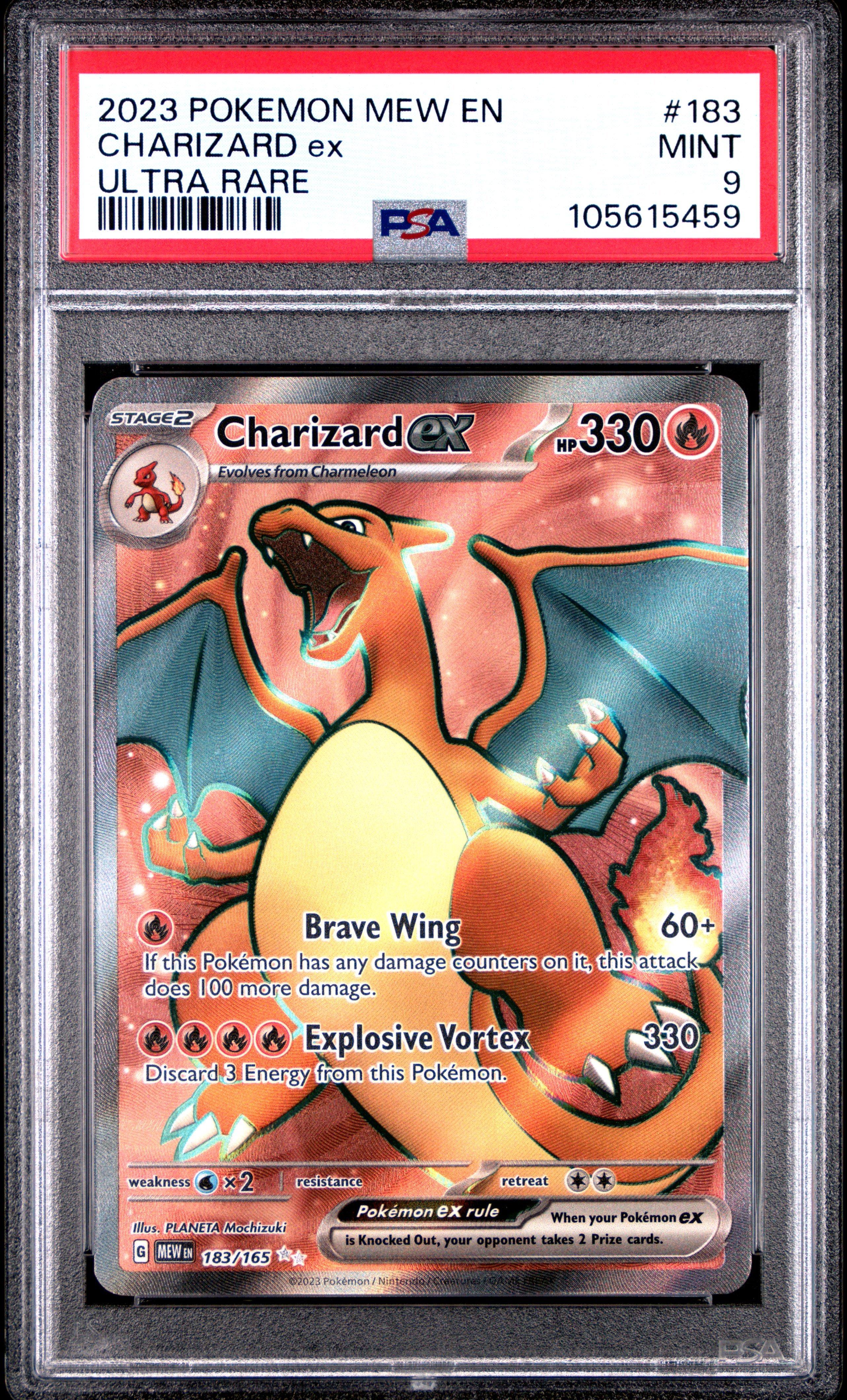 2023 Pokemon Mew En-151 183 Charizard Ex Ultra Rare PSA